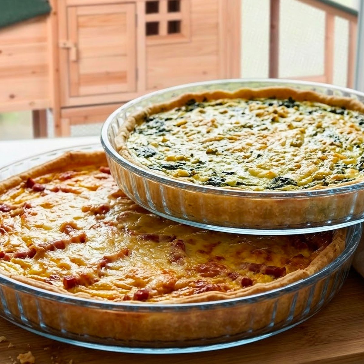 Set de 2 plats à tarte en verre transparent 31x31x4cm transparent, WADIGA