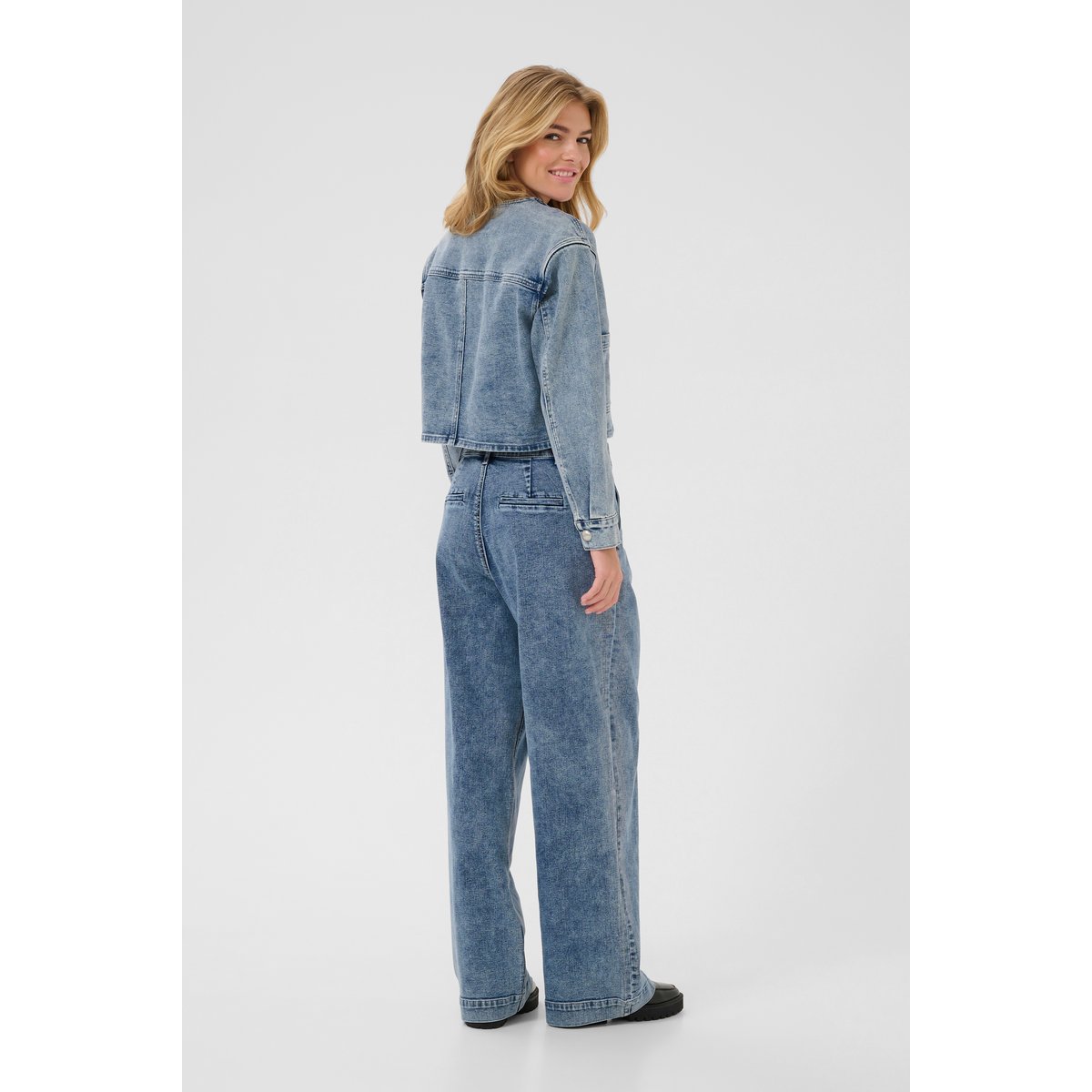 Outerwear bleu washed blue denim, KAFFE