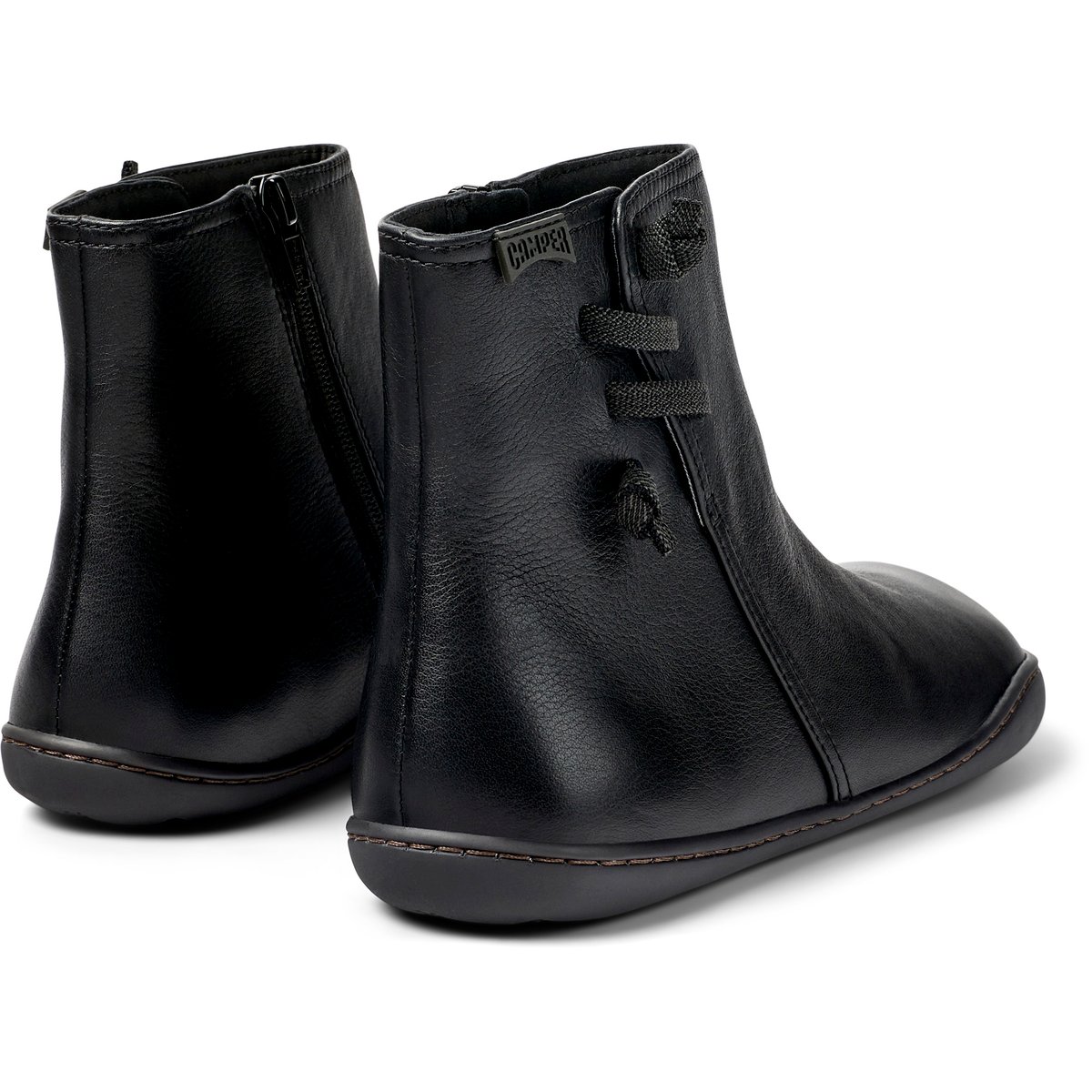 Bottines Peu Cami cuir noir, CAMPER