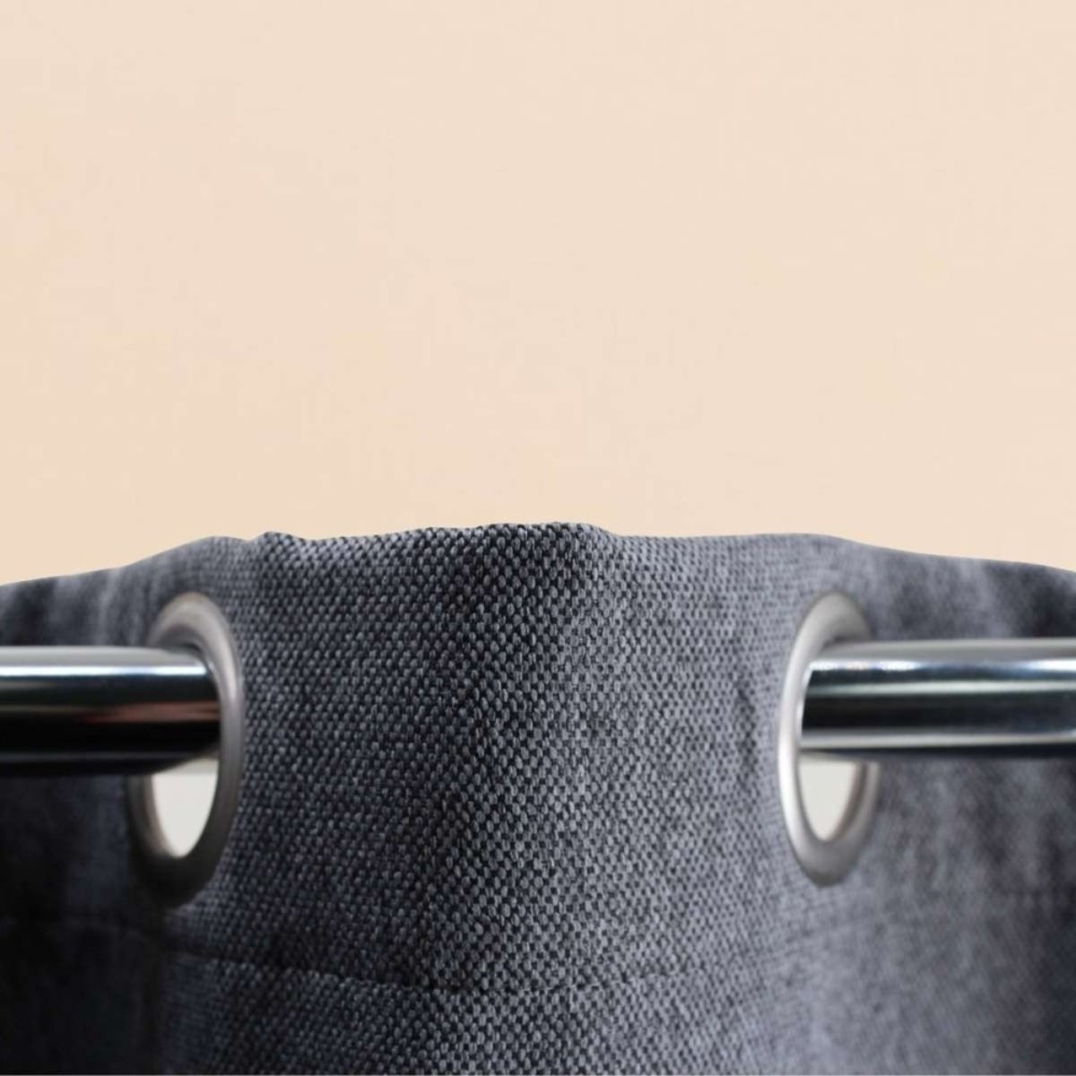 Rideau occultant grande hauteur 140x260cm gris foncé, ORNAMI