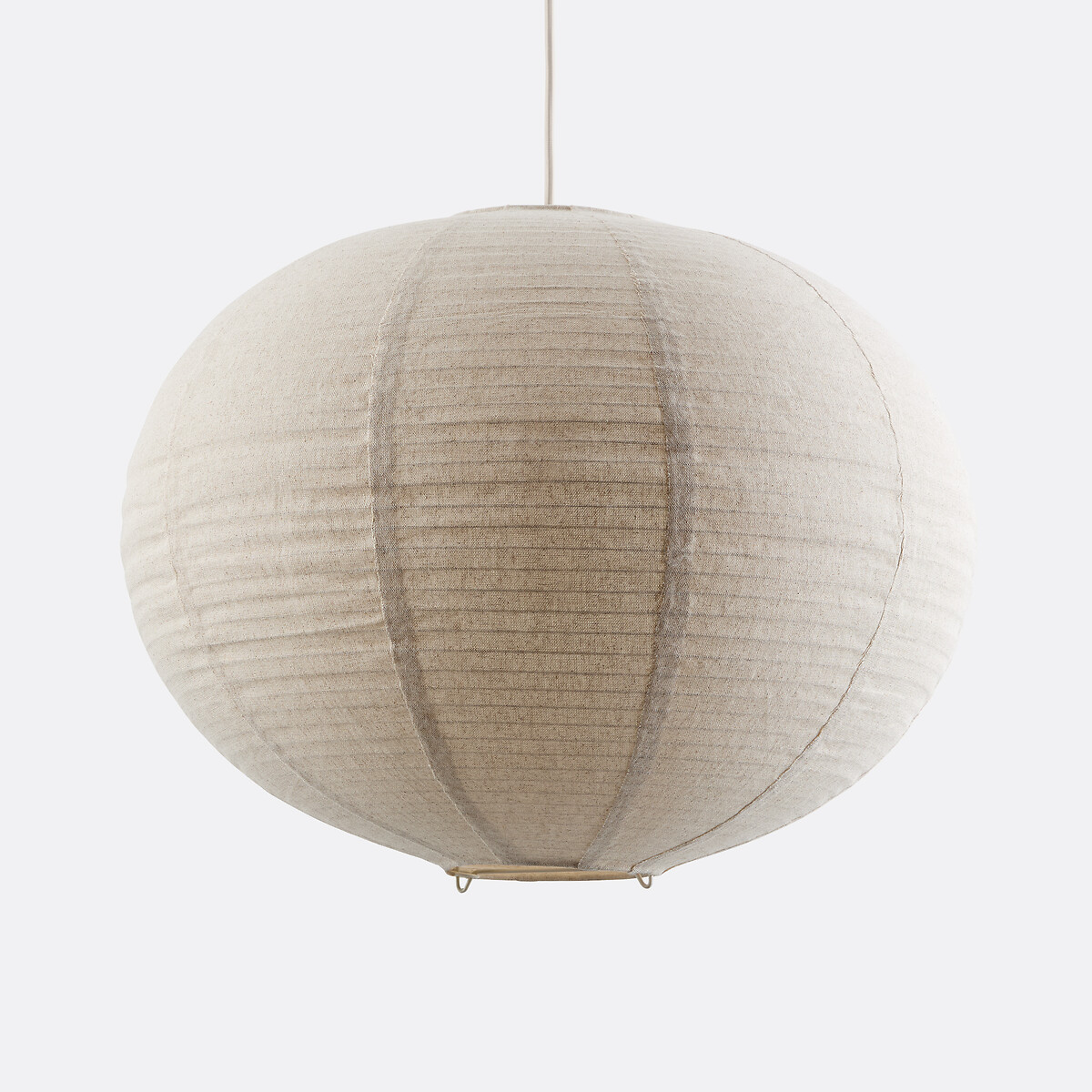 Candeeiro esférico suspenso em linho, diâmetro de 50 cm, MARY natural, LA REDOUTE INTERIEURS