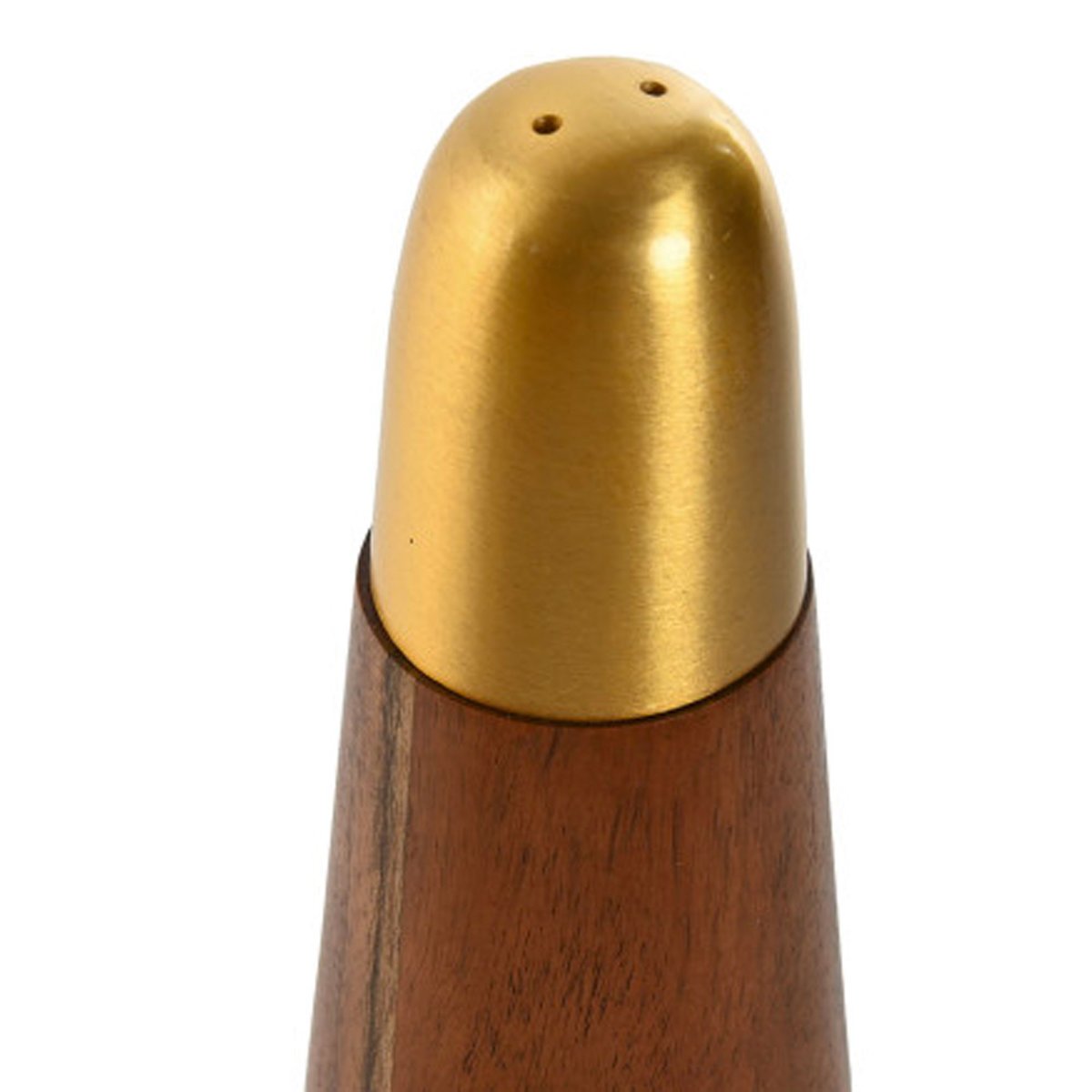 Salière en bois d'acacia et inox doré 6x6x25cm bois, WADIGA