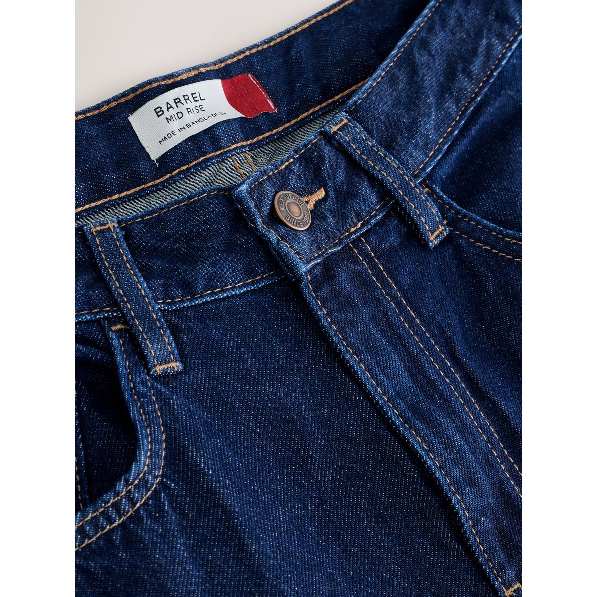 Jean large coupe sablier délavage bleu, NEXT