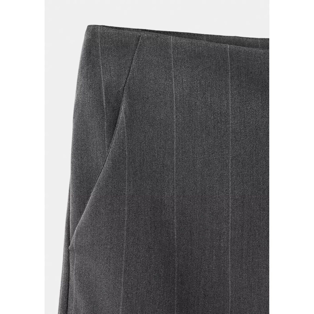 Pantalon wide leg à rayures tennis en contraste gris, MANGO TEEN