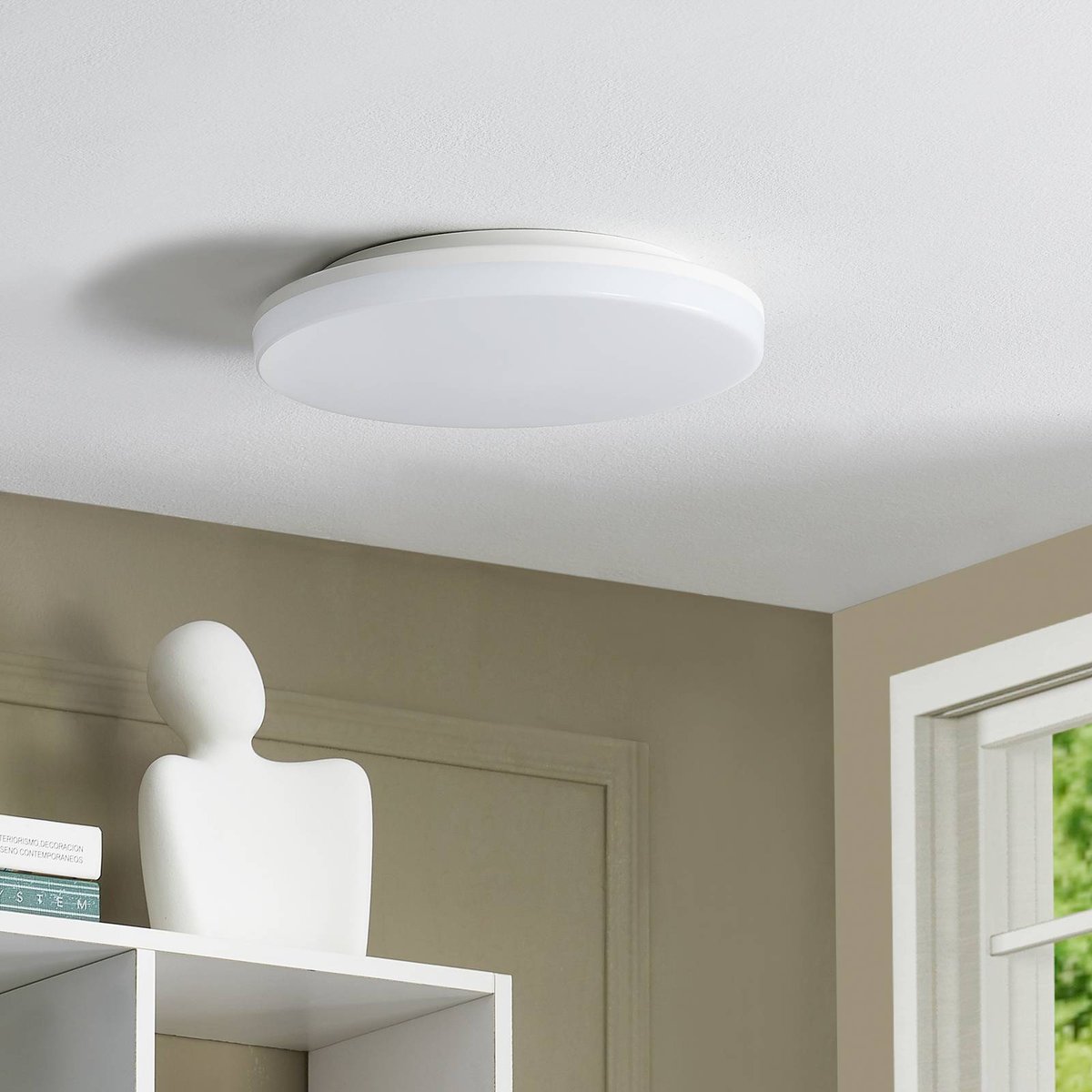 Plafonnier moderneLED, Artin blanc, PRIOS
