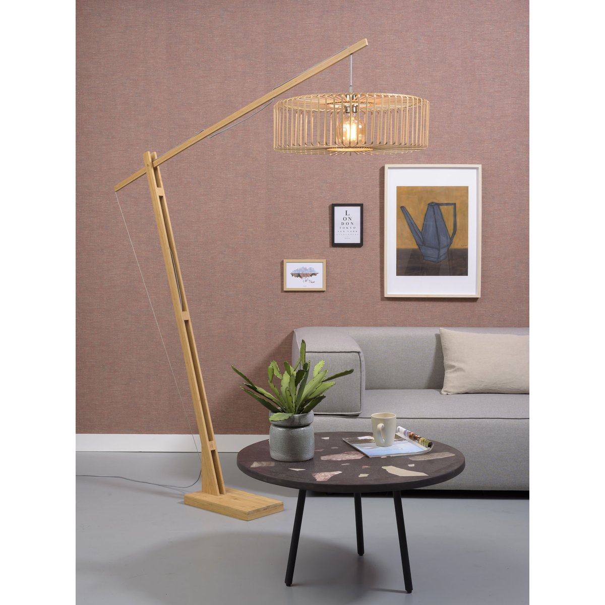 Lampadaire Bambou BROMO naturel, GOOD & MOJO
