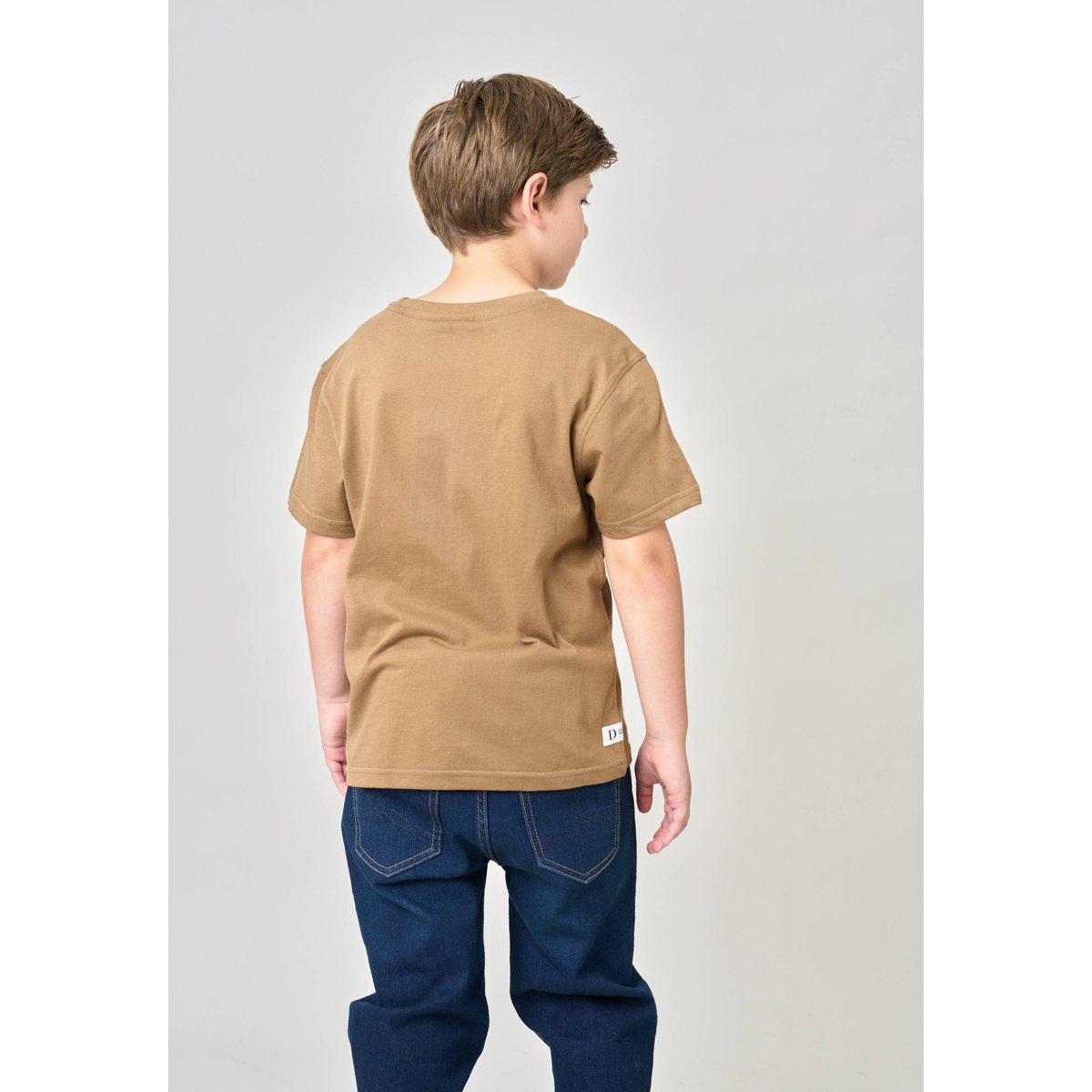 T-shirt regular garçon en 100% coton jersey imprimé ours CHICBEAR moka, DEELUXE