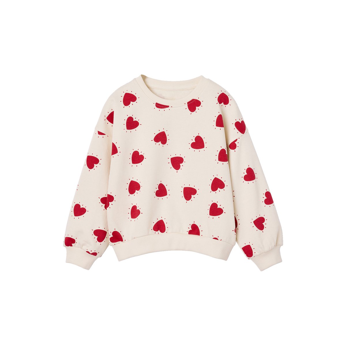 Sweat col rond ivoire, VERTBAUDET