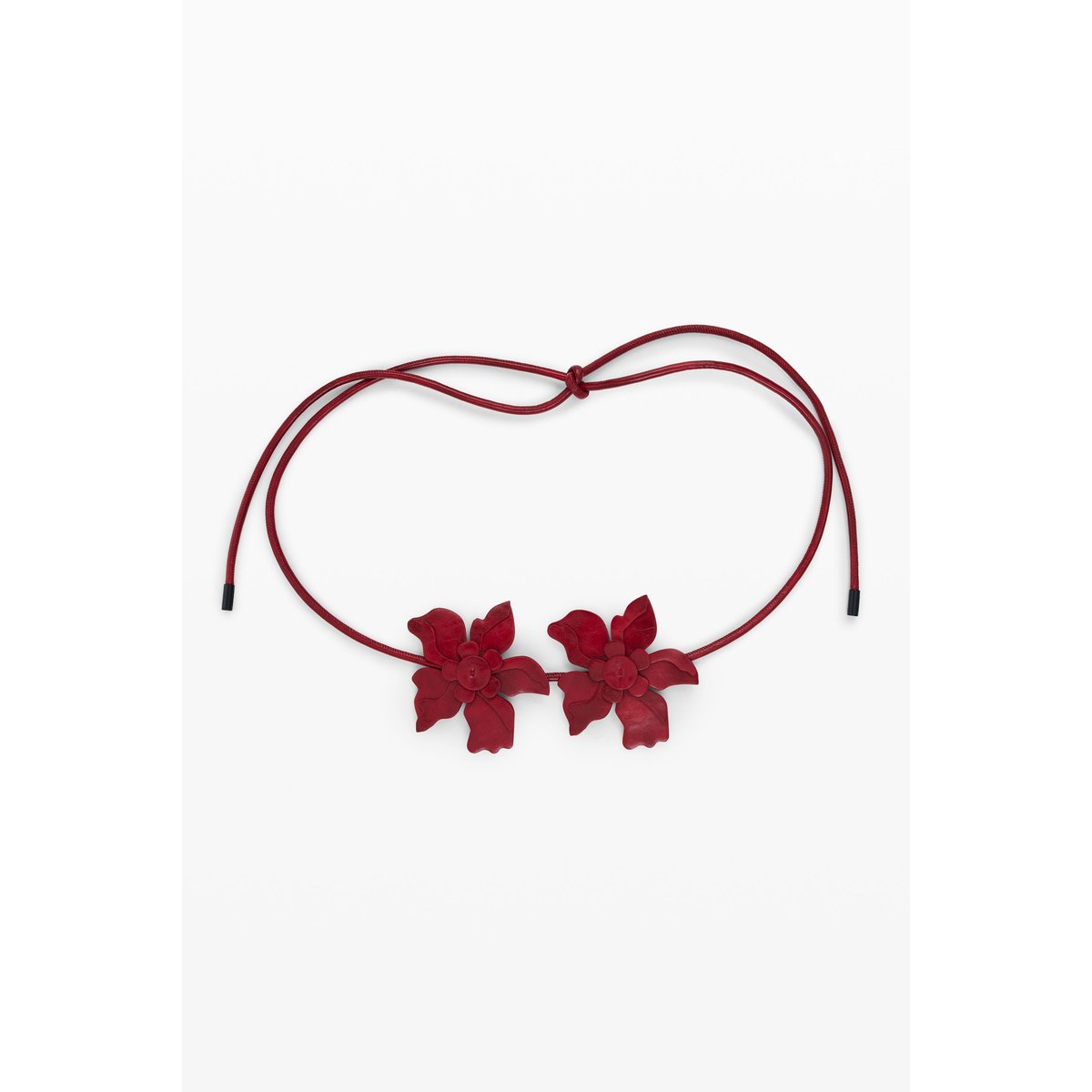 Ceinture fleurs effet cuir rouge, DESIGUAL