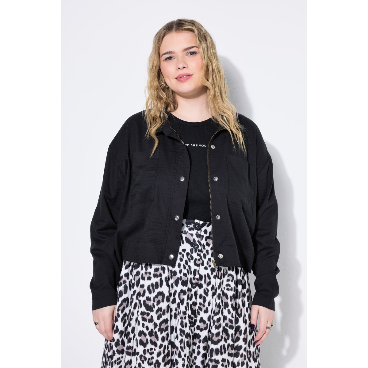 Veste en lin mélangé, coupe Boxy Shape noir, STUDIO UNTOLD