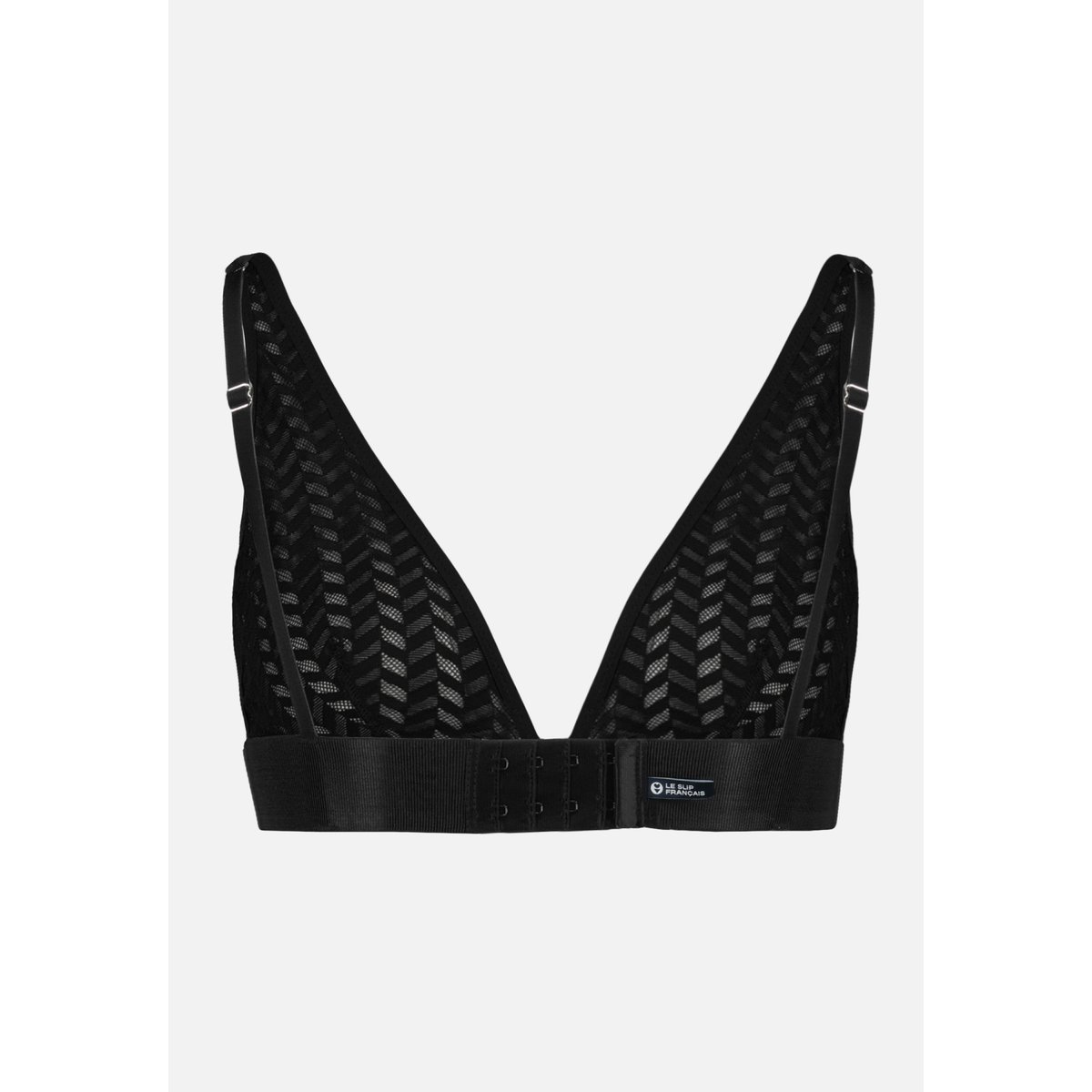 Soutien-gorge triangle sans armature en dentelle Agathe noir, LE SLIP FRANCAIS