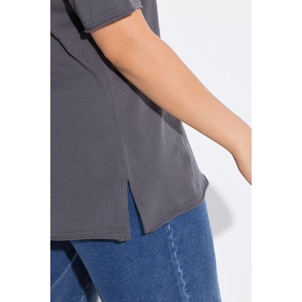 T-shirt gris graphite, ULLA POPKEN