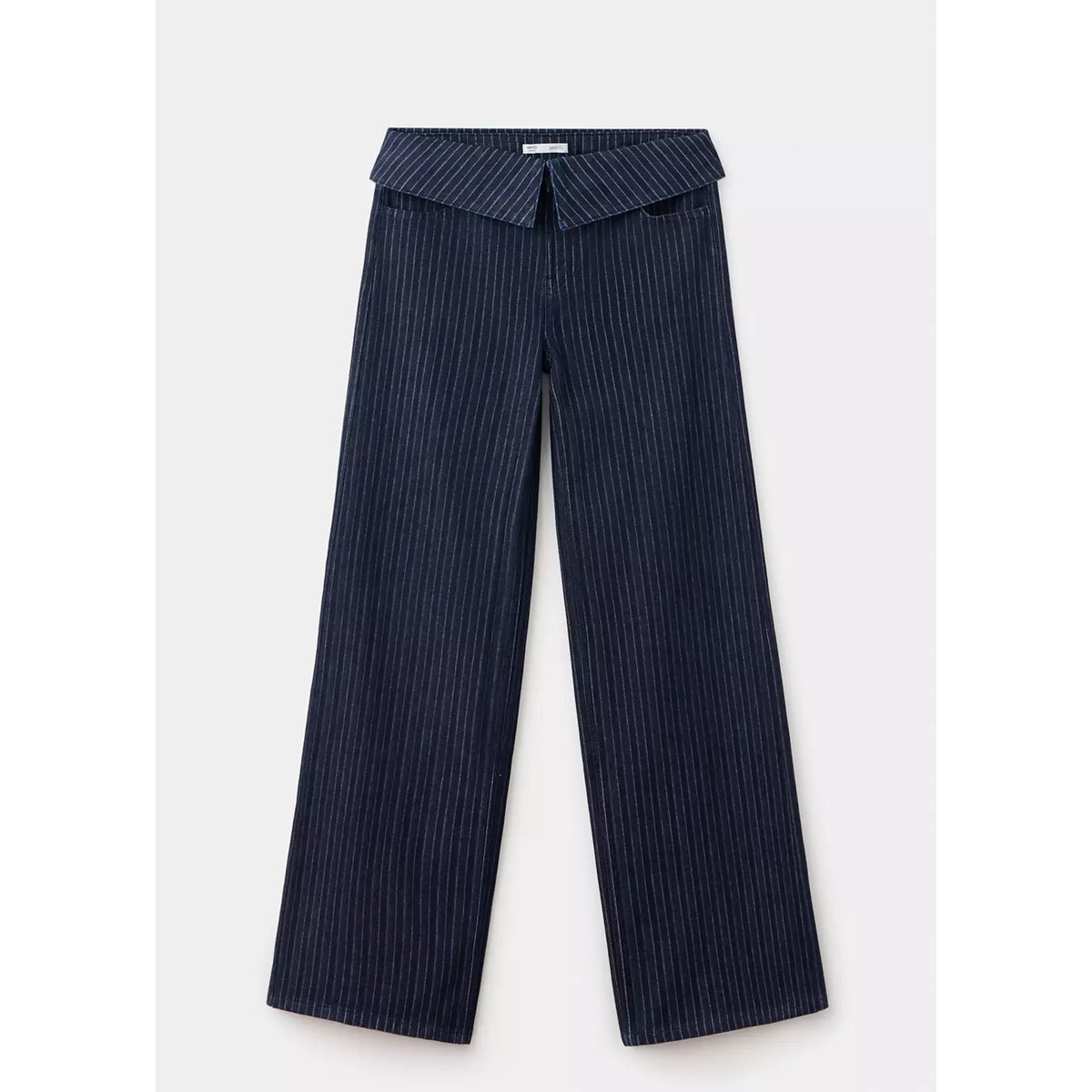 Jean wideleg fines rayures bleu, MANGO TEEN
