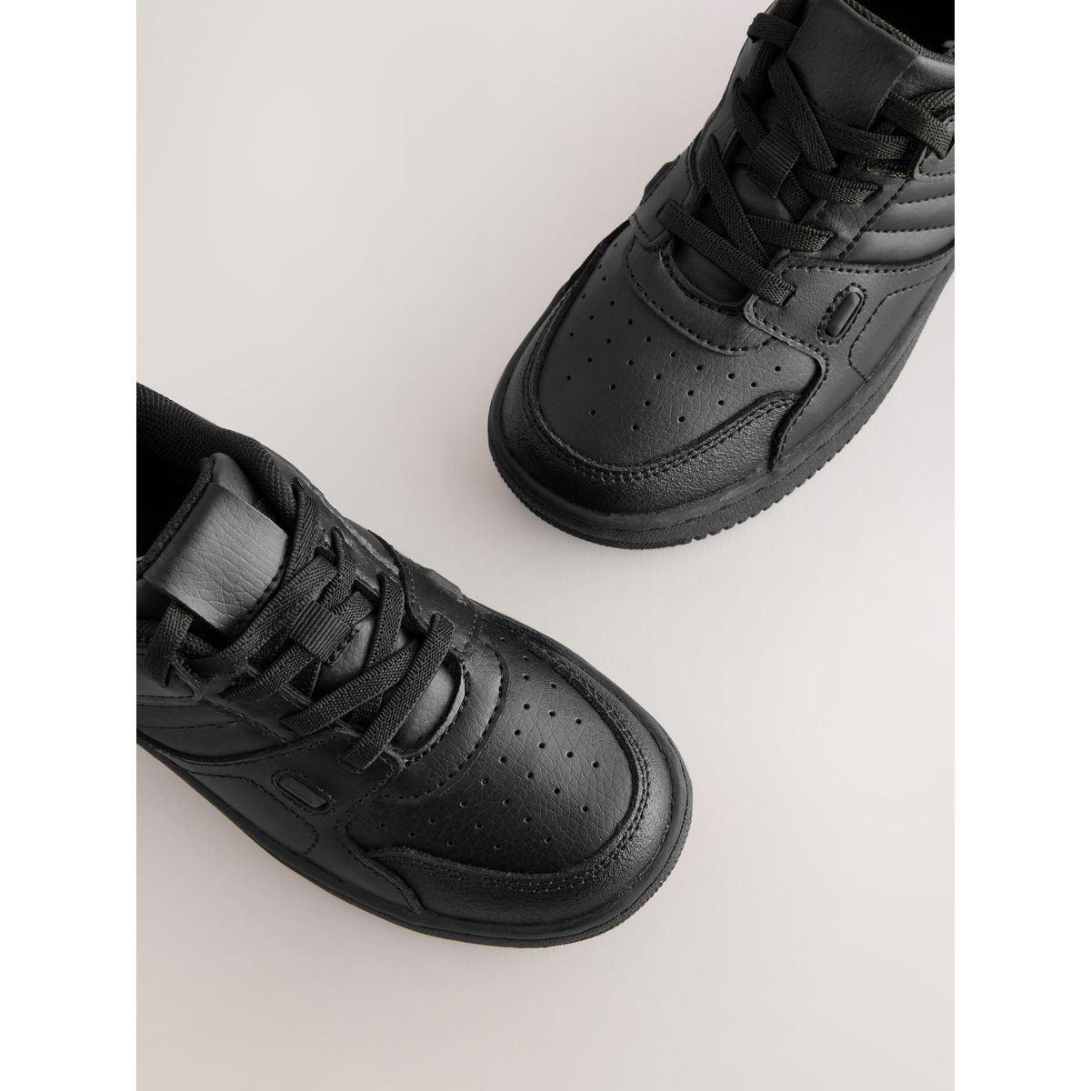 Chaussures en cuir à scratch noir, NEXT