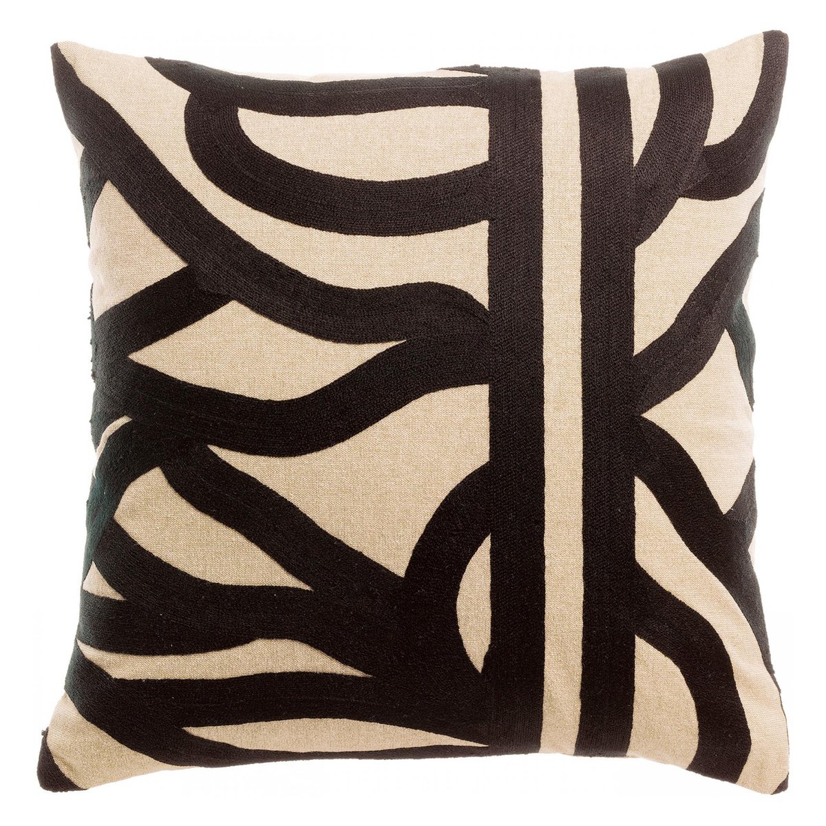 Coussin brodé Ezia ombre, VIVARAISE
