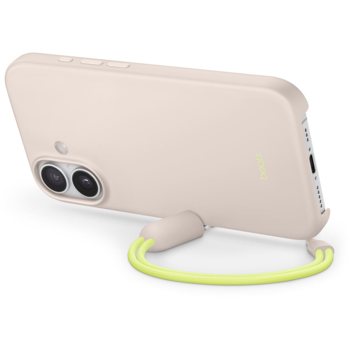 Coque iPhone 17 Magsafe stand Gris gypse couleur unique, BEATS BY DR,DRE