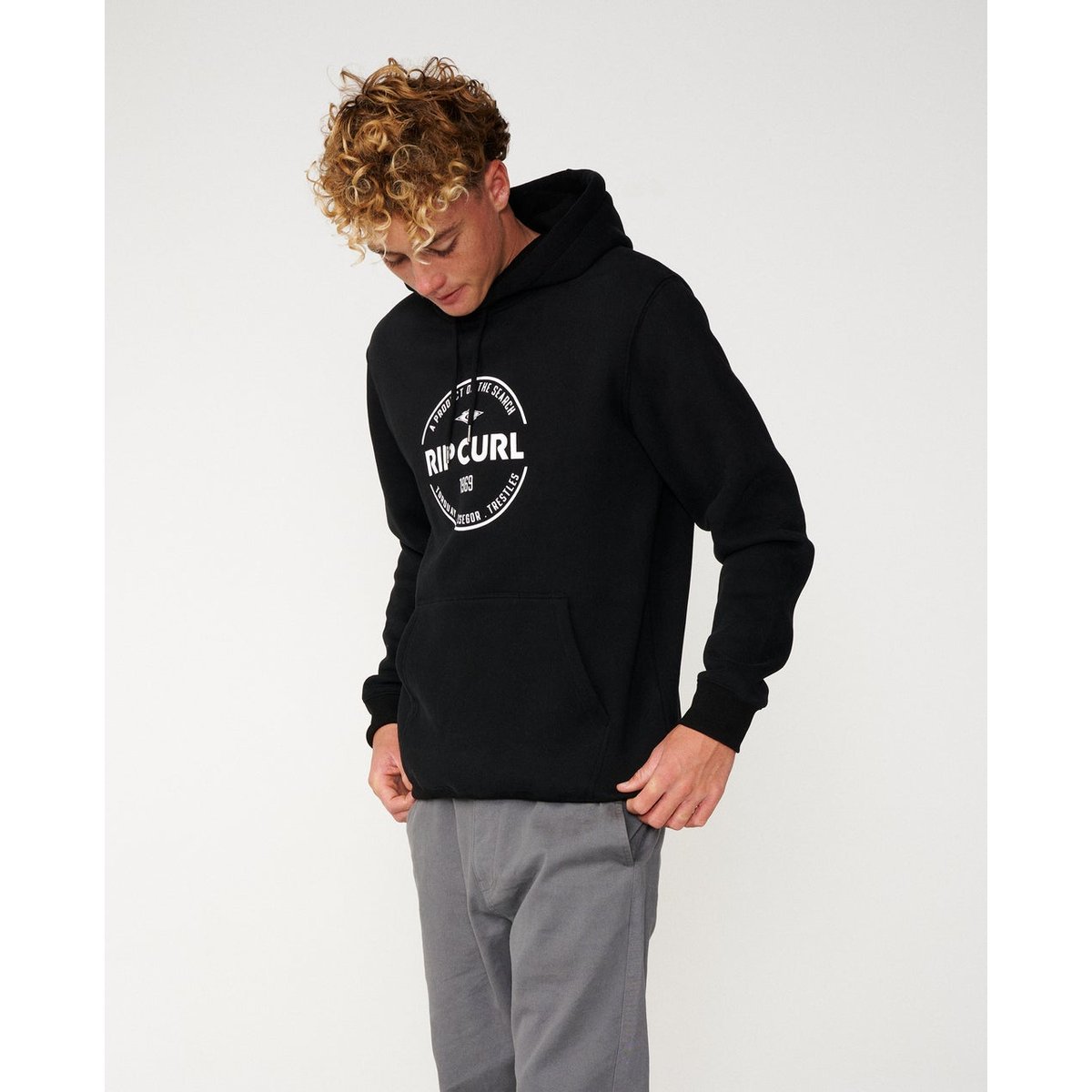 Sweat à capuche Staple black, RIP CURL