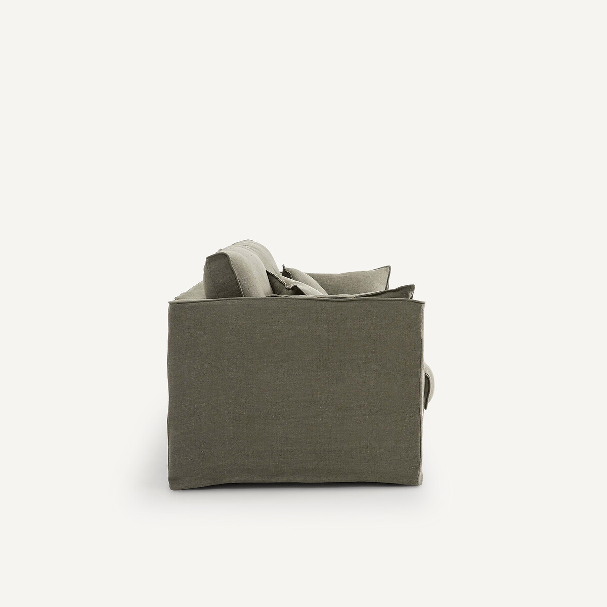 Canapé convertible, 3 ou 4 places, en lin épais stonewashed, Camille ecorce, AM.PM