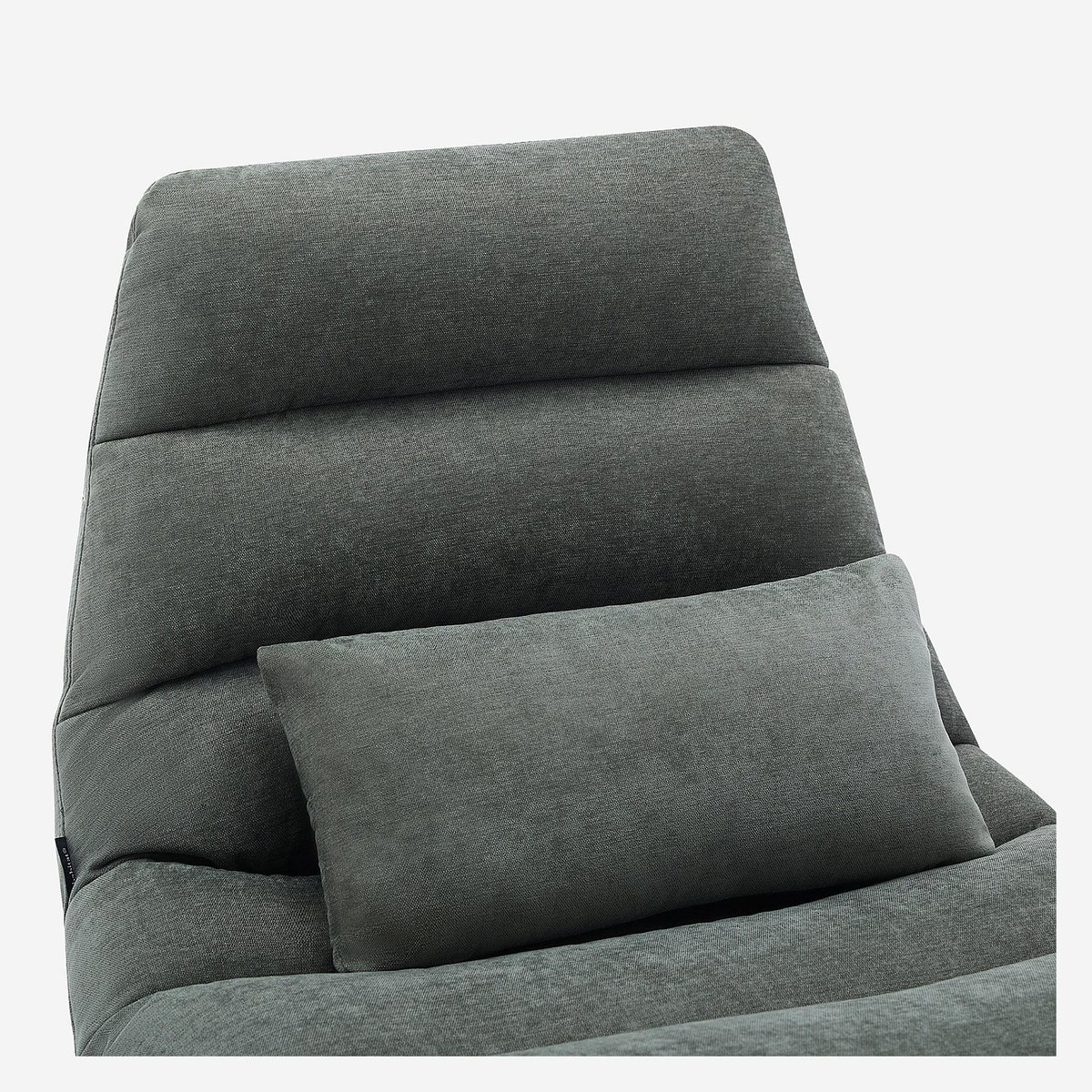 Fauteuil droit polyester ODERZO vert sapin, kaki, HABITAT