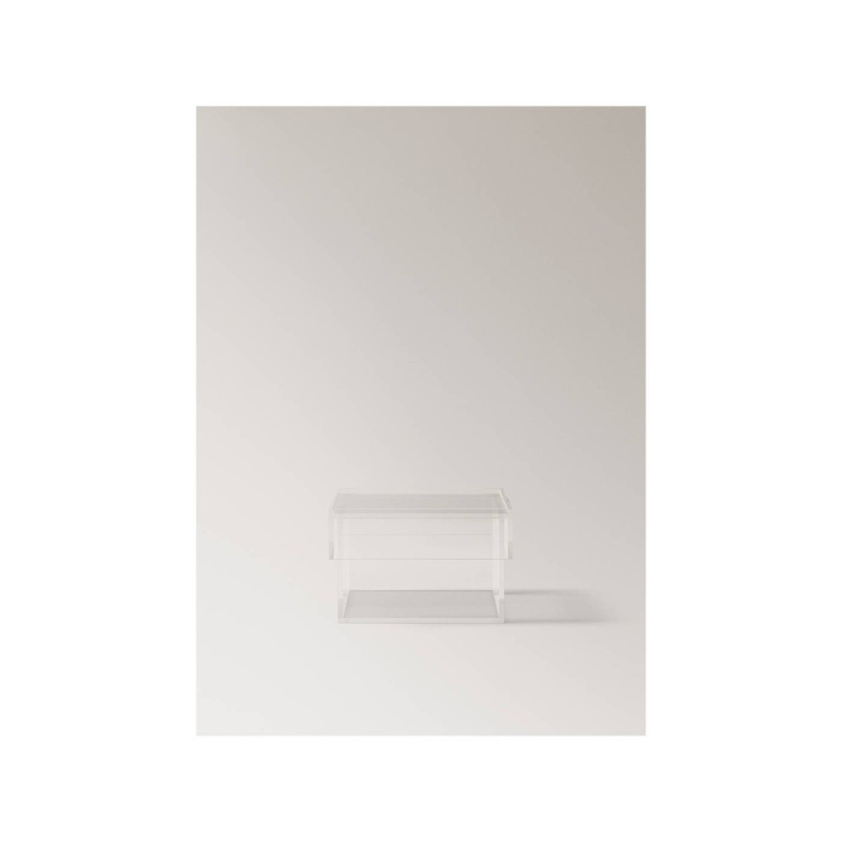 Boîte de salle de bain moyenne en acrylique gris glacé, MANGO HOME