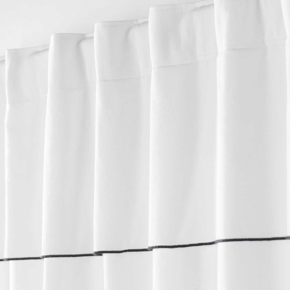 Rideau voilage surfilé passants cachés blanc, DOUCEUR D'INTÉRIEUR