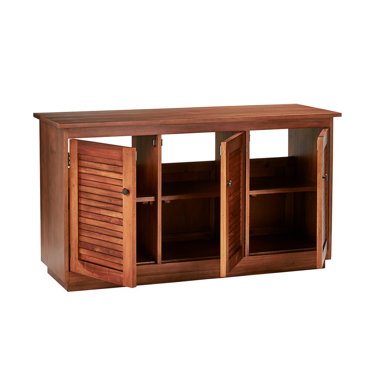Meuble sous vasque en bois d'acajou 140 cm NEWPORT marron, BERAH GETAH