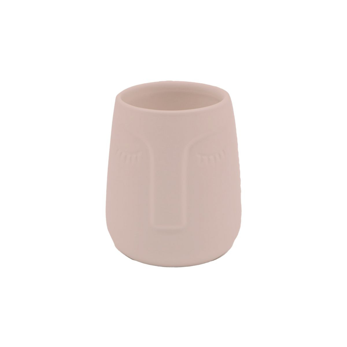 Set salle de bain visage 3 pièces céramique MOAI rose, GUY LEVASSEUR