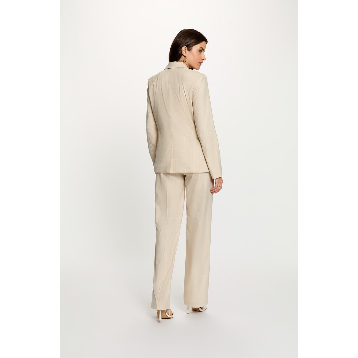Blazer col tailleur beige, MORGAN