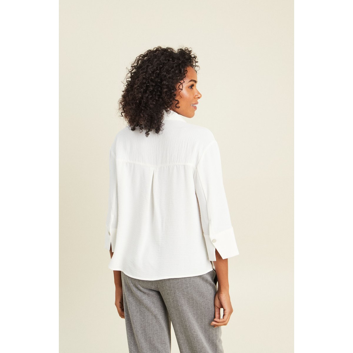 Chemise col chemise manches 3/4 ecru, BREAL