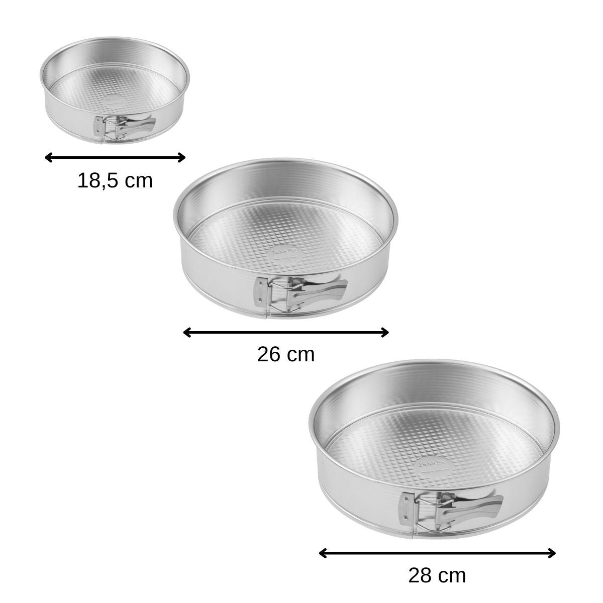 Set de 3 moules à manqué à charnière SILVER gris, ZENKER