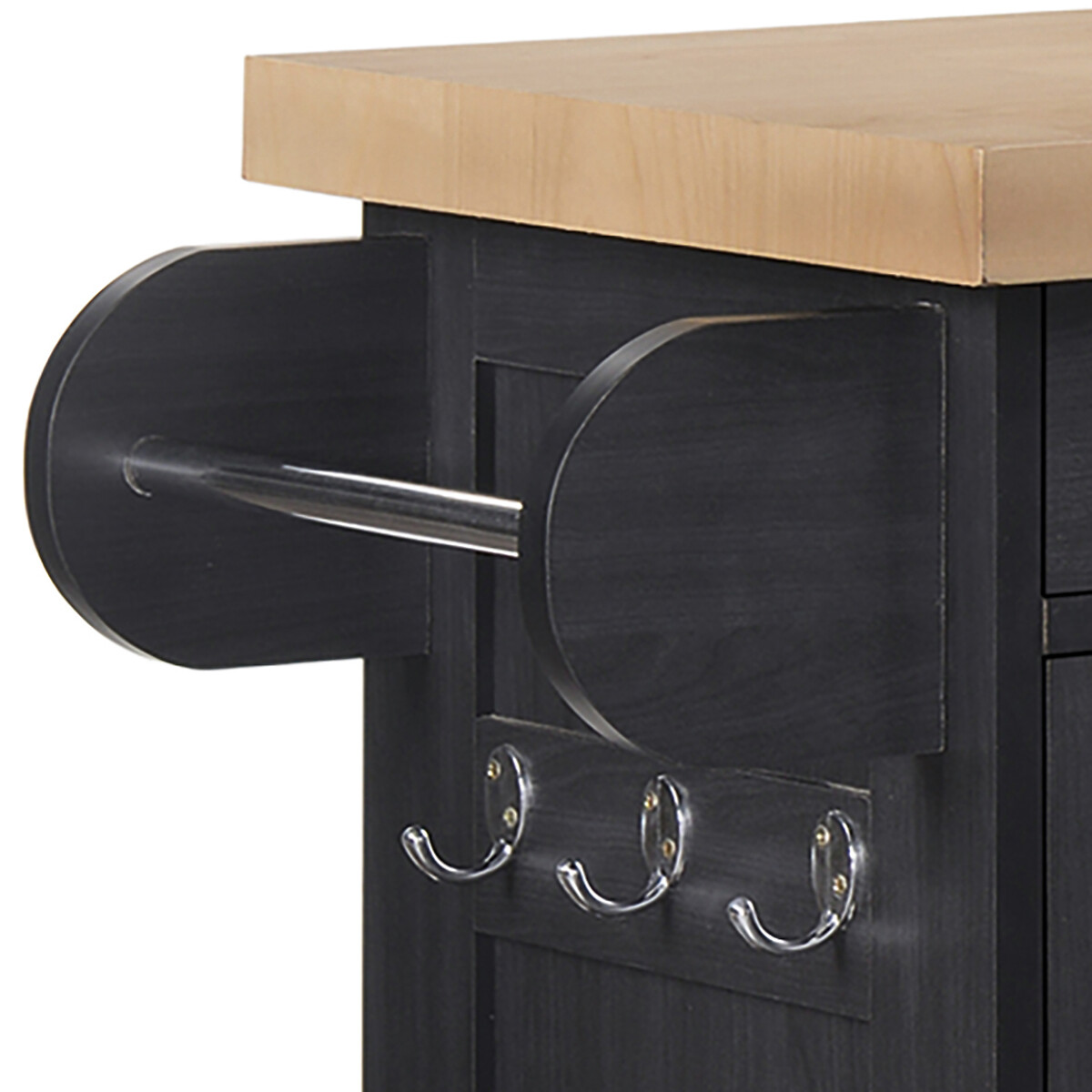 Portable Kitchen Island black, SO'HOME
