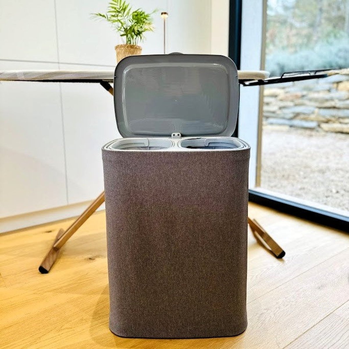 Panier à linge SVEN 90L gris, KITCHEN MOVE