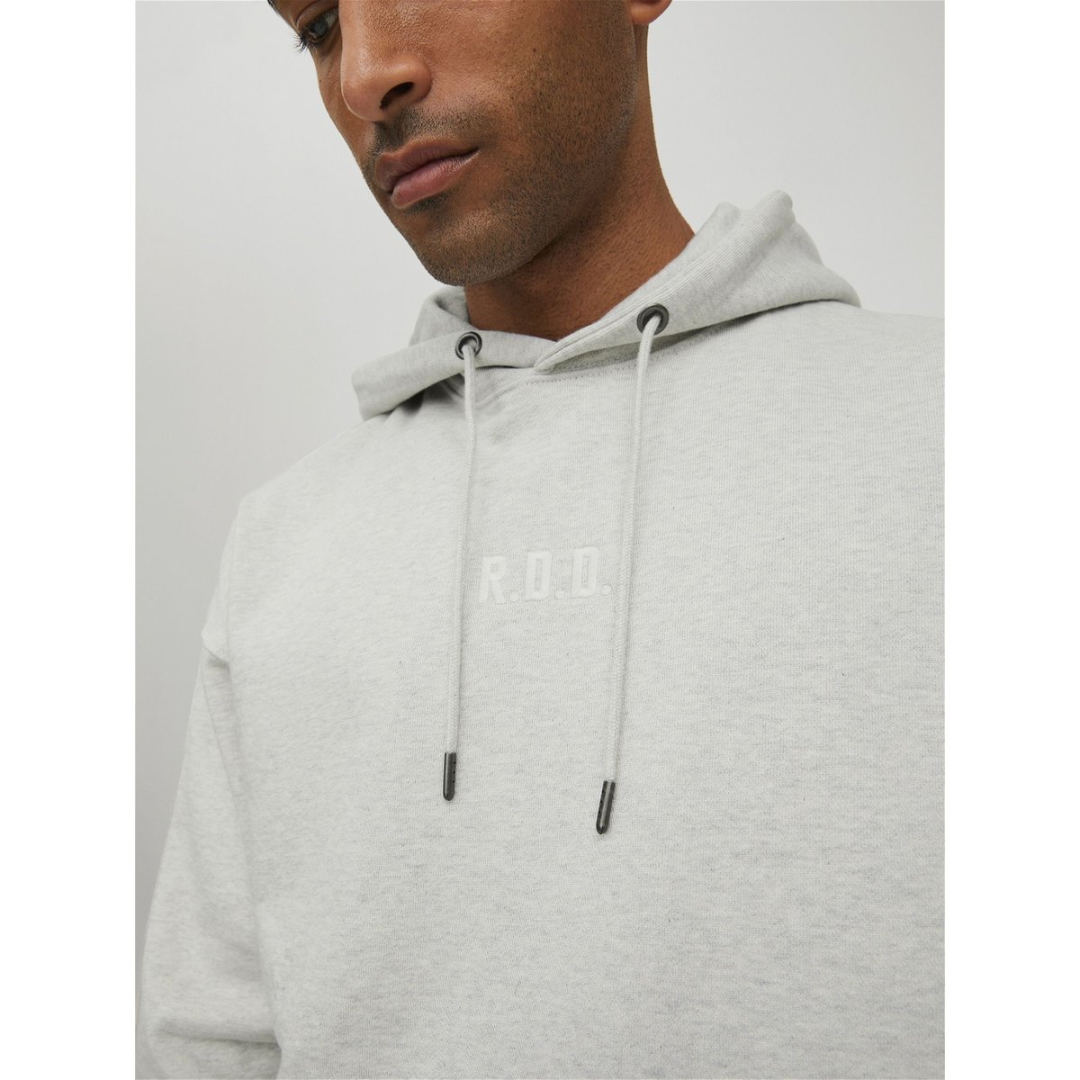 Sweat À Capuche white melange, JACK & JONES