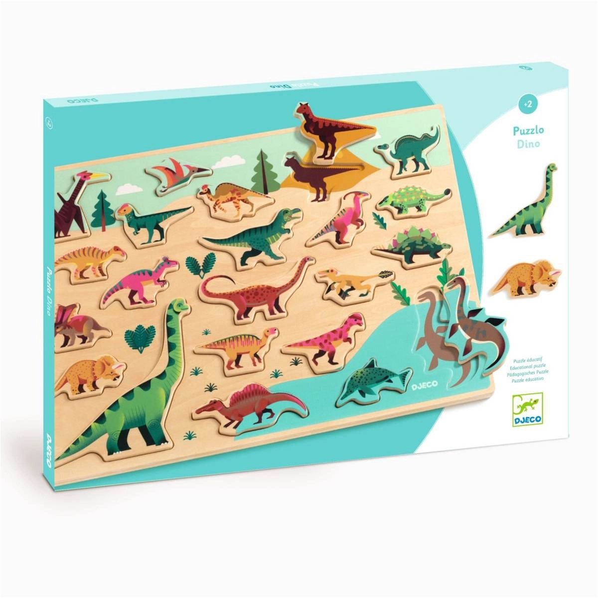 Puzzle Dino multicolore, DJECO