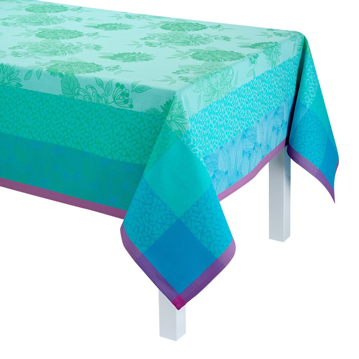 Nappe en Coton, PARFUMS DE BAGATELLE hortensia, LE JACQUARD FRANCAIS