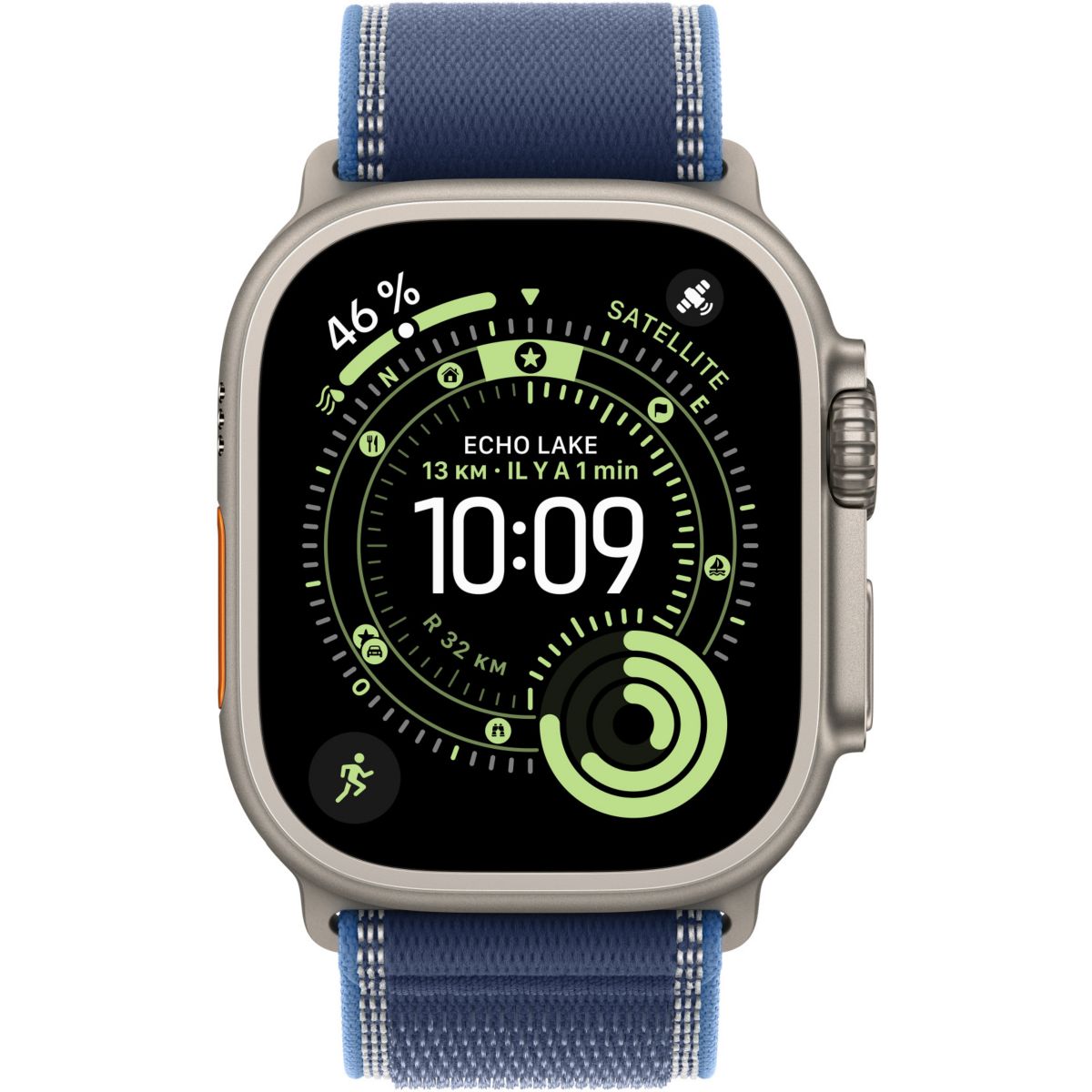 Bracelet 49 mm S/M Trail bleu/bleu vif bleu, APPLE