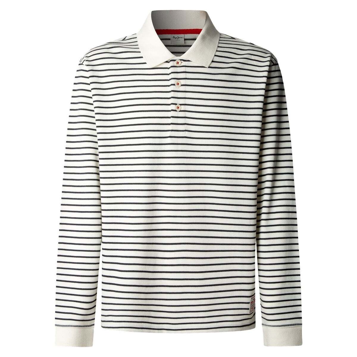 Polo Rugby Manches Longues Coupe Casual blanc cassé, PEPE JEANS