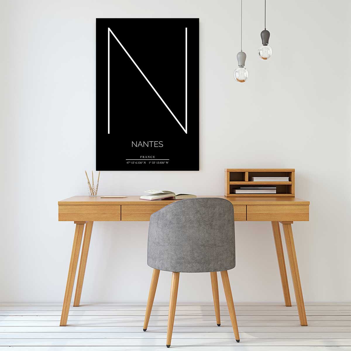 Tableau Nantes tableau alu dibond, HEXOA