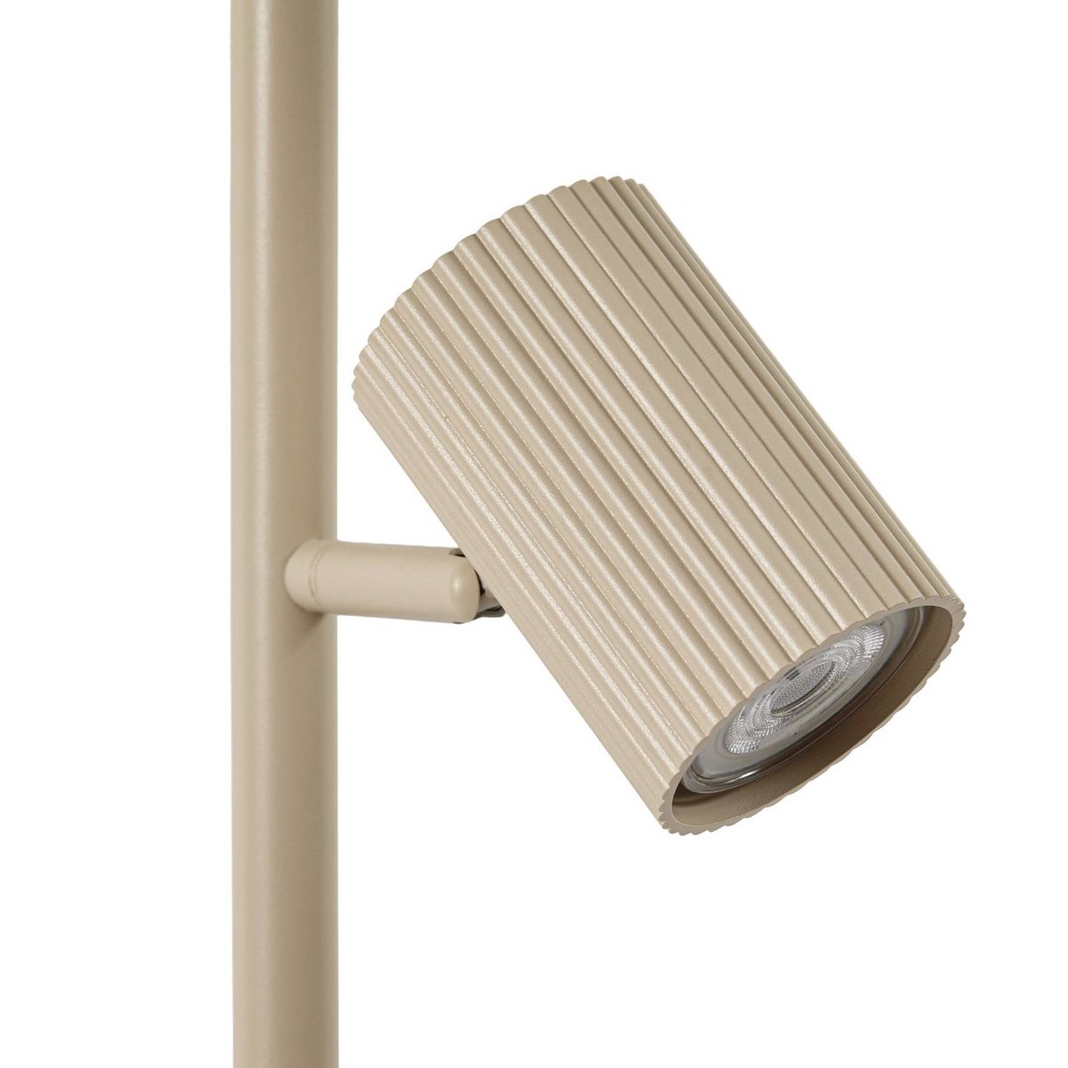 Lampadaire en métal moderne, Kardis beige, LINDBY