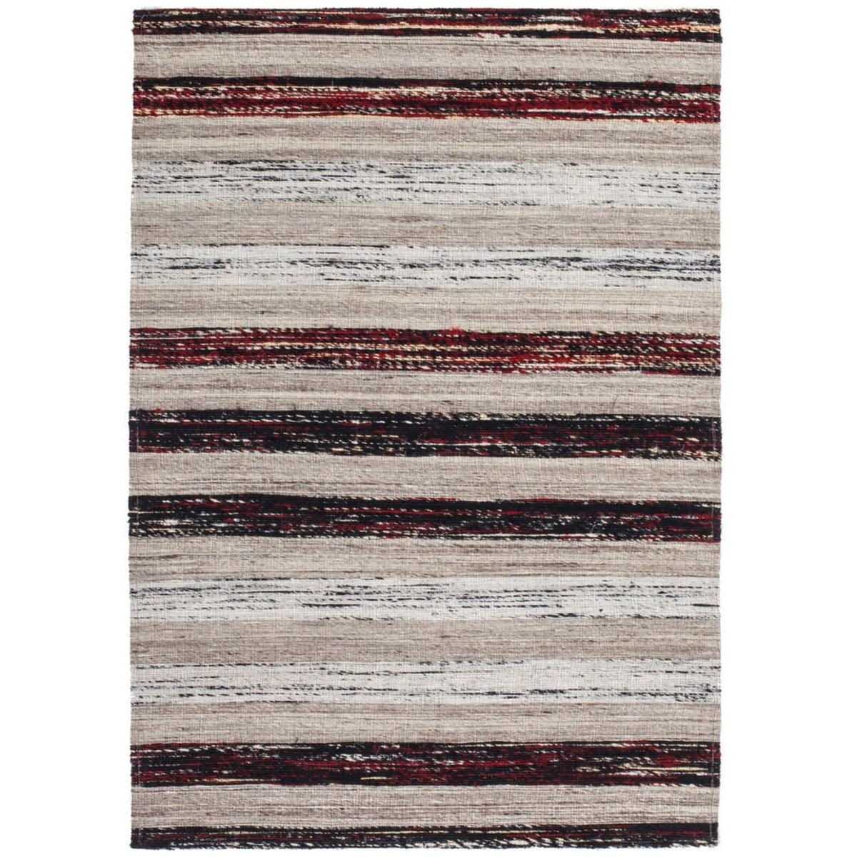 Tapis en laine fait main, DUARTE noir, blanc, ARTE ESPINA