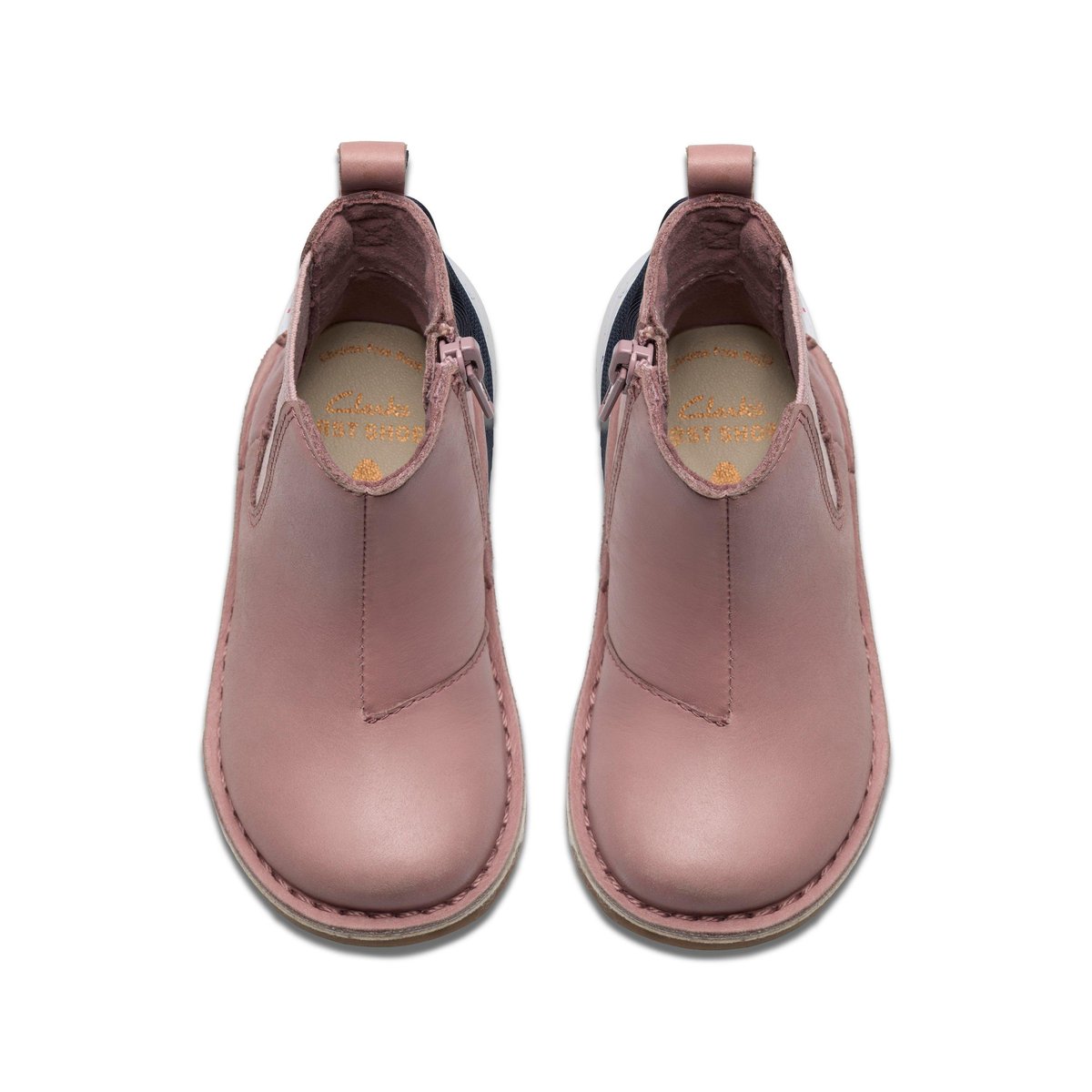 Boots Cuir Coupe Large JOYFUL SKY T rose, CLARKS