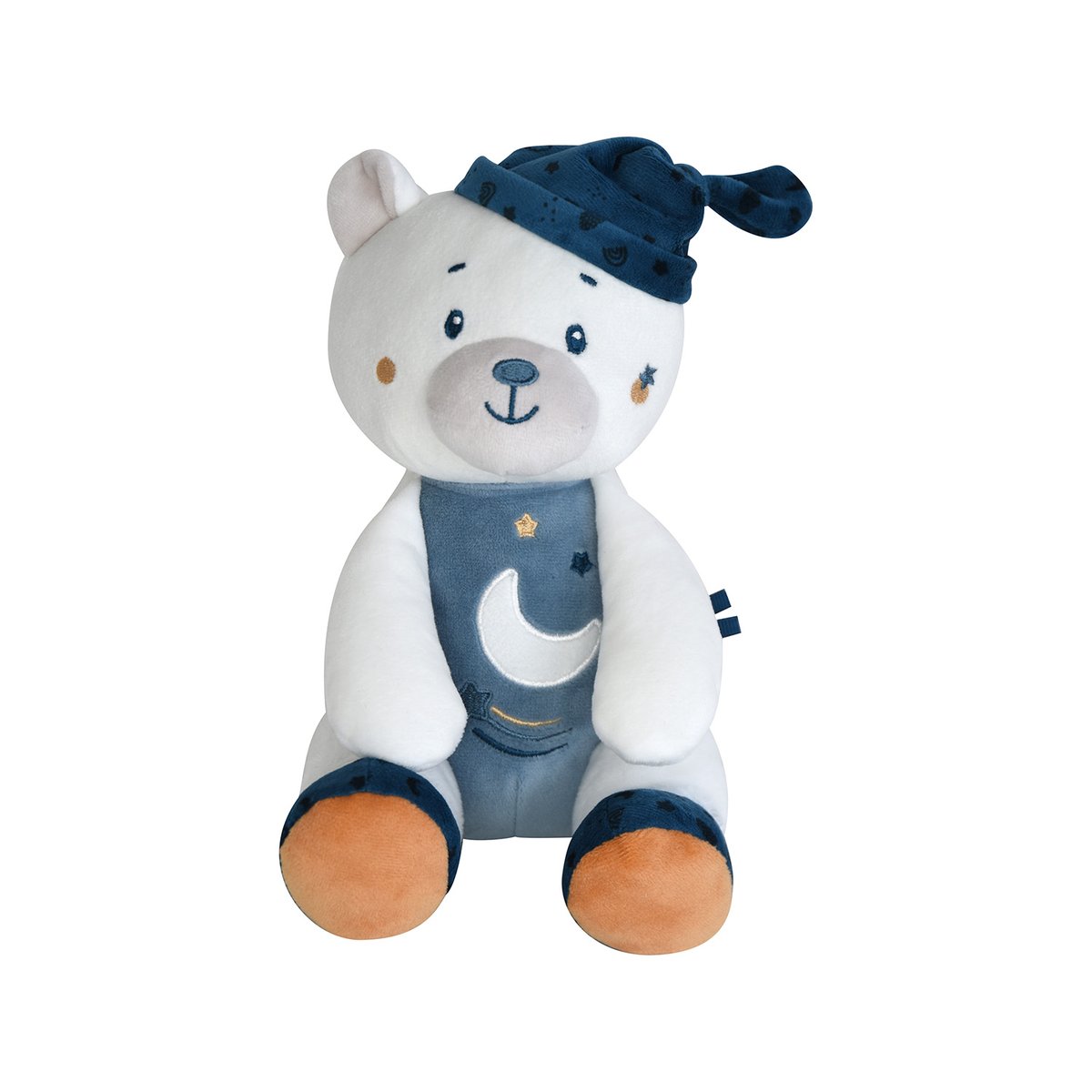 Doudou magidoux ours velours doux bleu, SUCRE D'ORGE