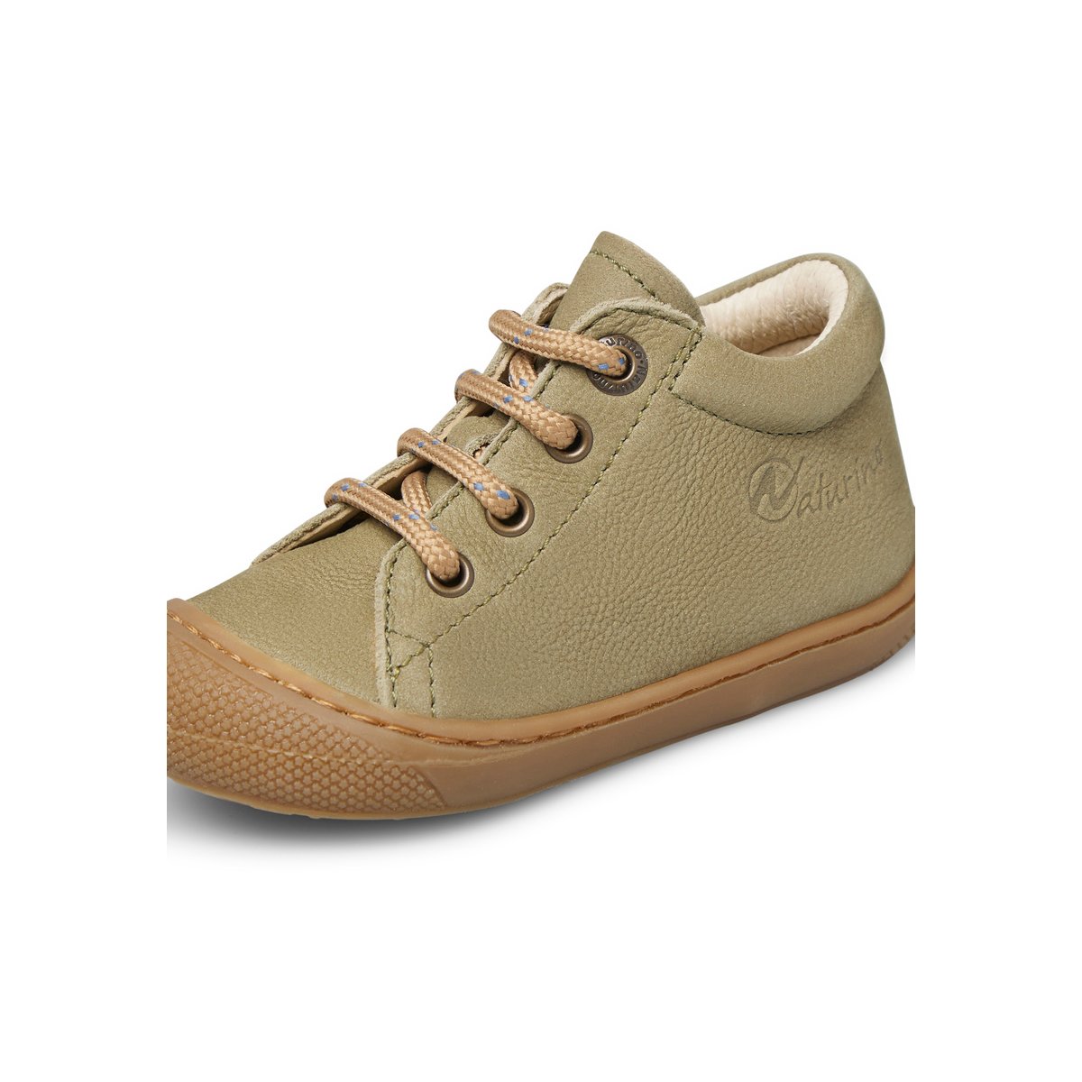 Chaussures premiers pas en suède COCOON kaki-, NATURINO