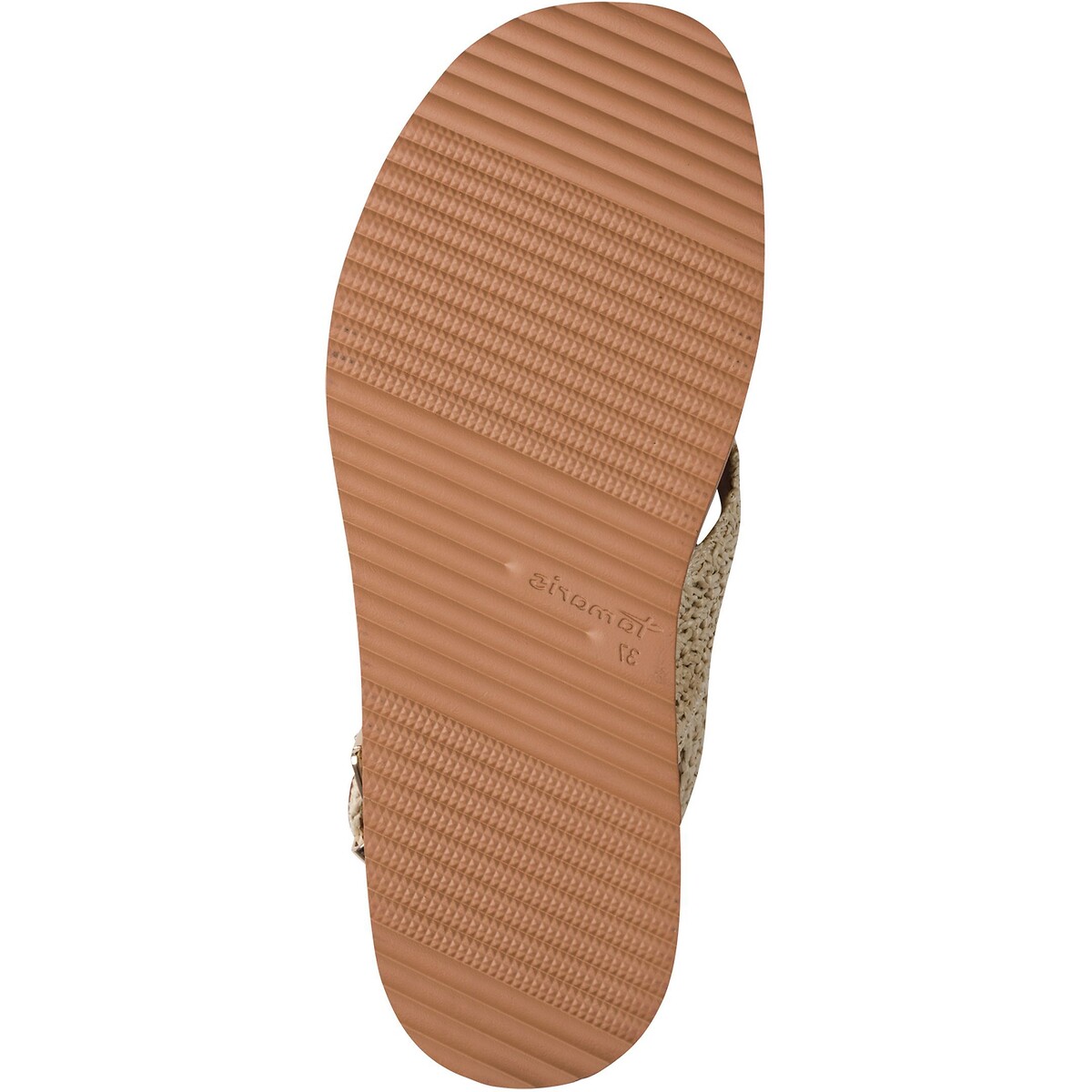 Sandales plates, semelle épaisse beige, TAMARIS