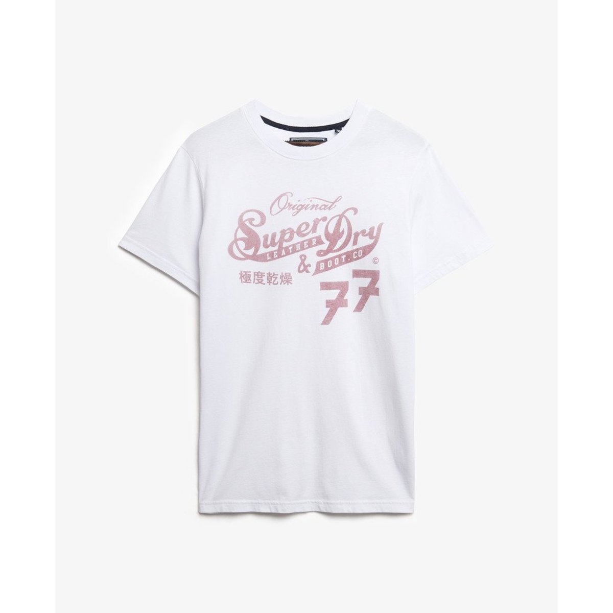 T-Shirt Script Leather & Boot Co optic, SUPERDRY