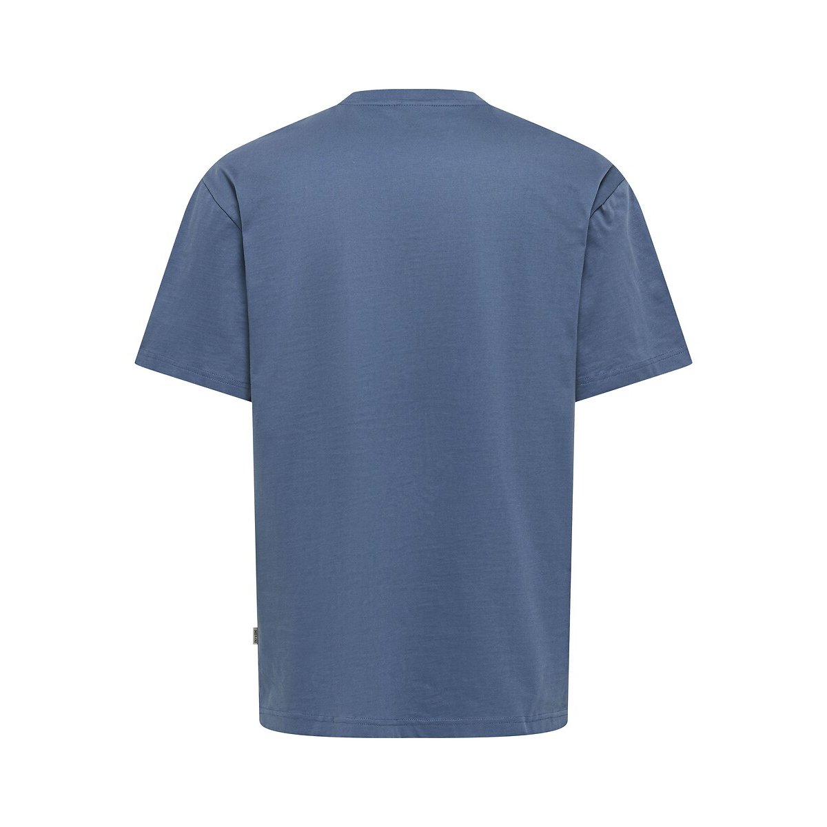 T-shirt ampia girocollo blu vintage, ONLY & SONS