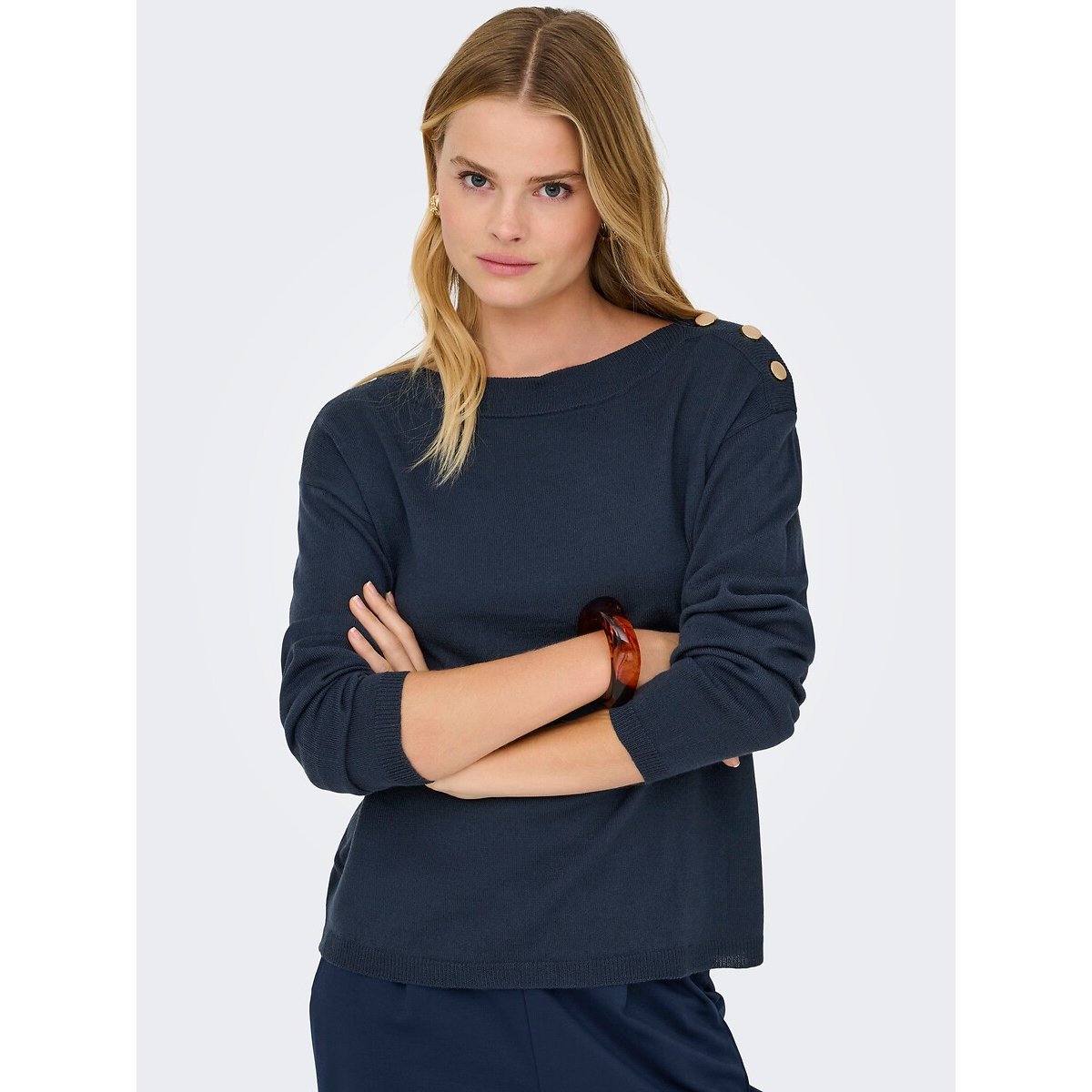 Maglione girocollo blu marino, JDY