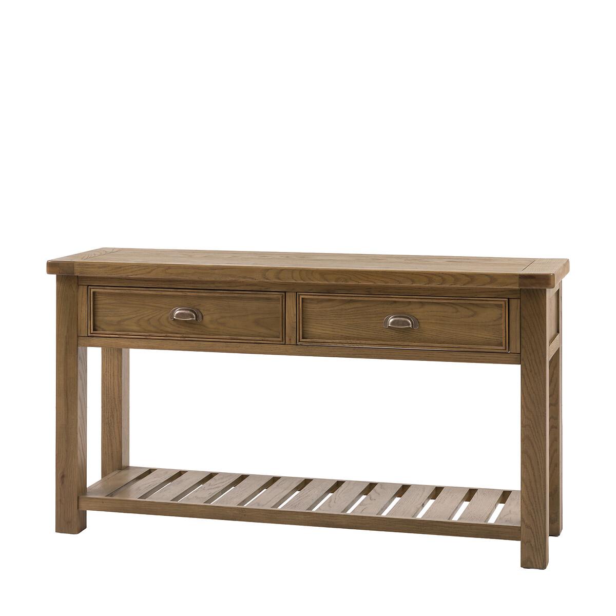 Toledo Oak 2 Drawer Console Table natural oak, SO'HOME