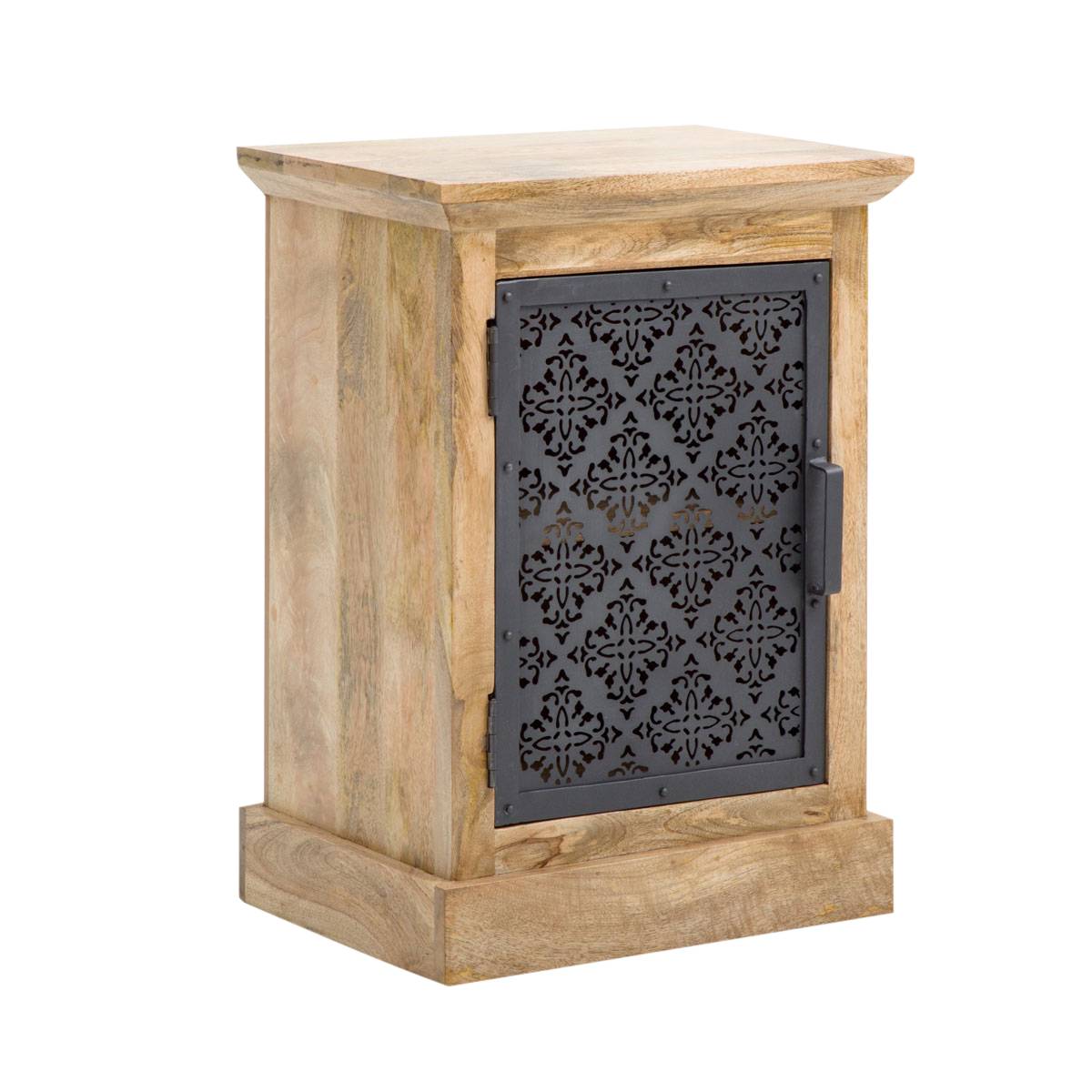 Chevet en bois de manguier SAHARA gris, MADE IN MEUBLES