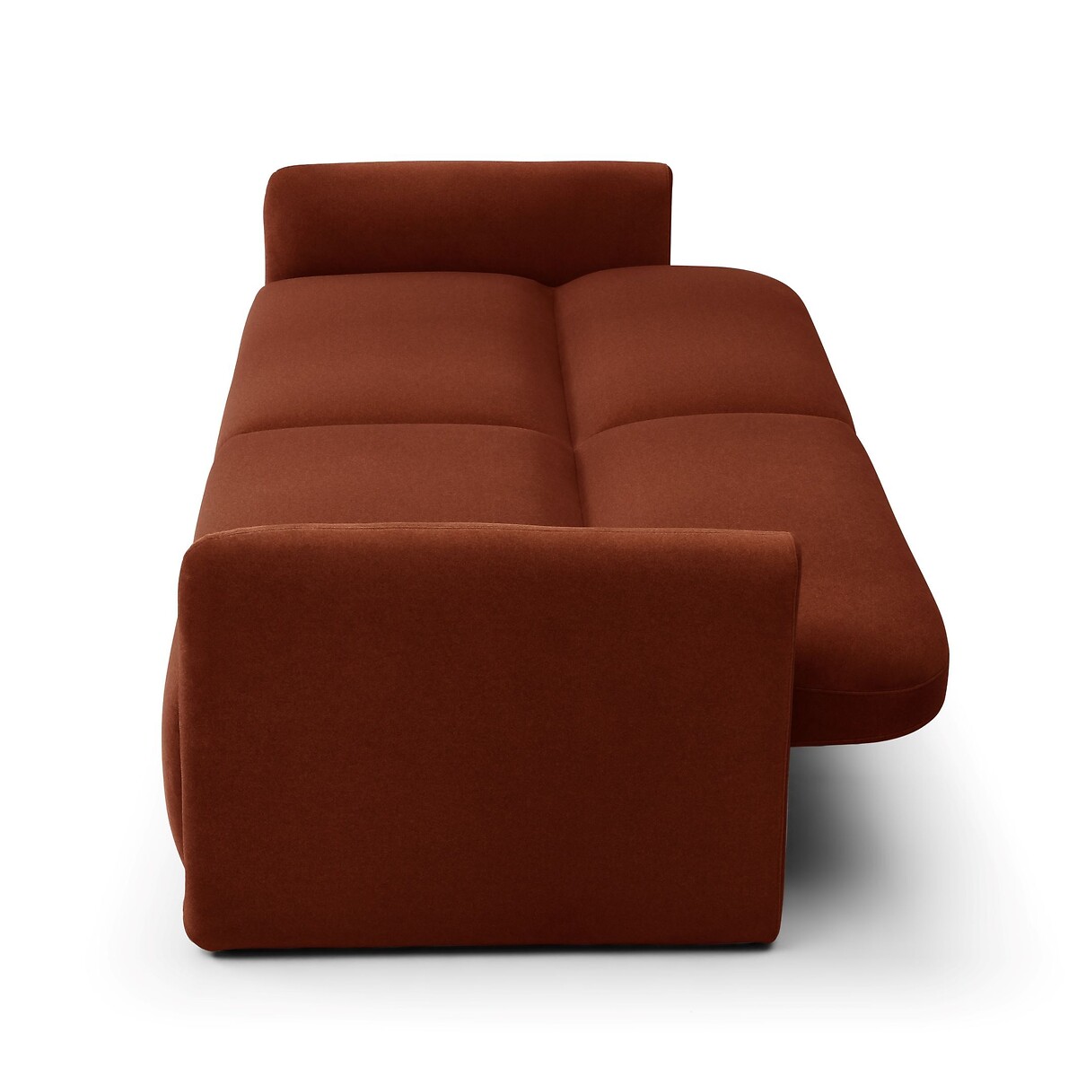 Marley Curved Velvet Sofabed burnt orange, ÉDITÉ
